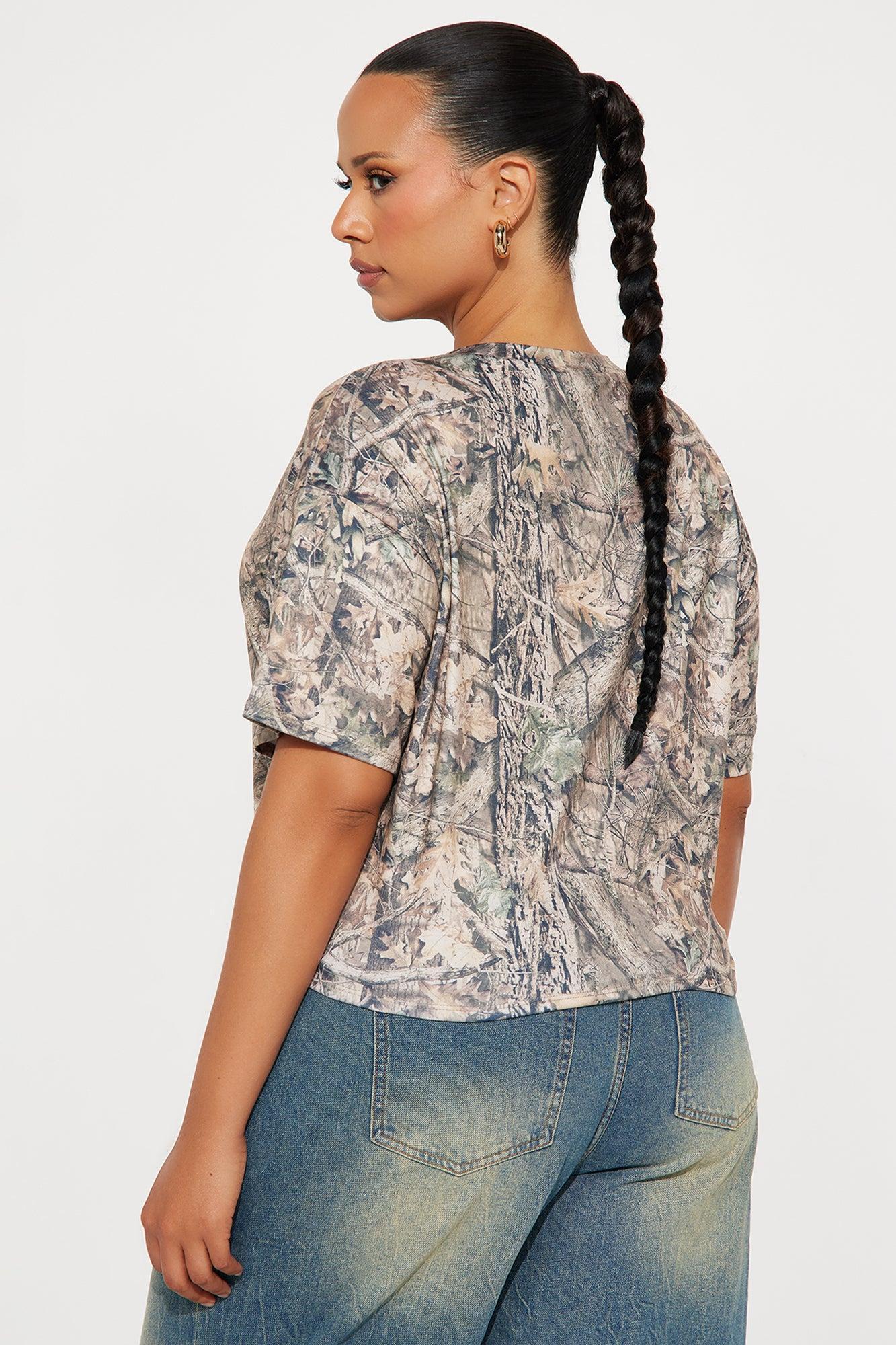 76 Camo Cropped Tee - Camouflage Female Product Image