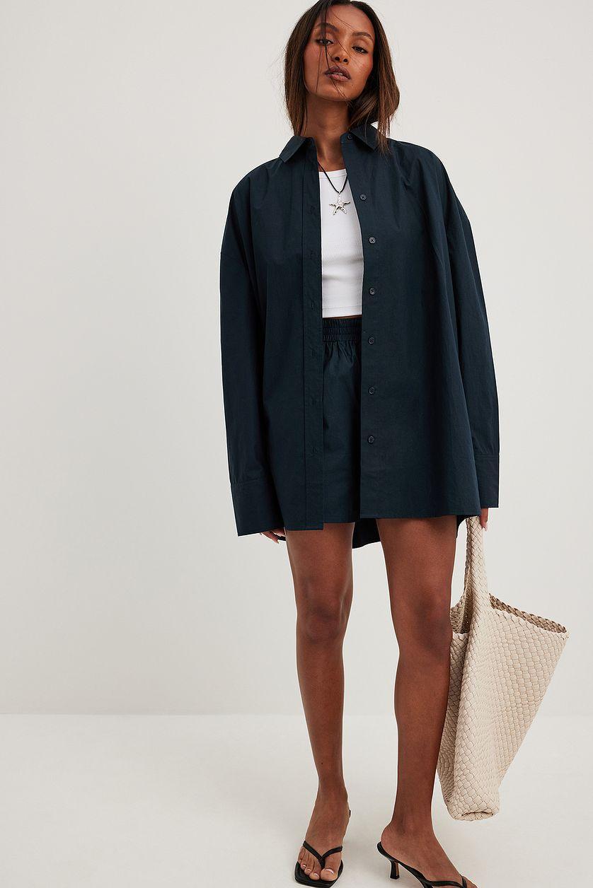 Elastic Waist Cotton Shorts Product Image