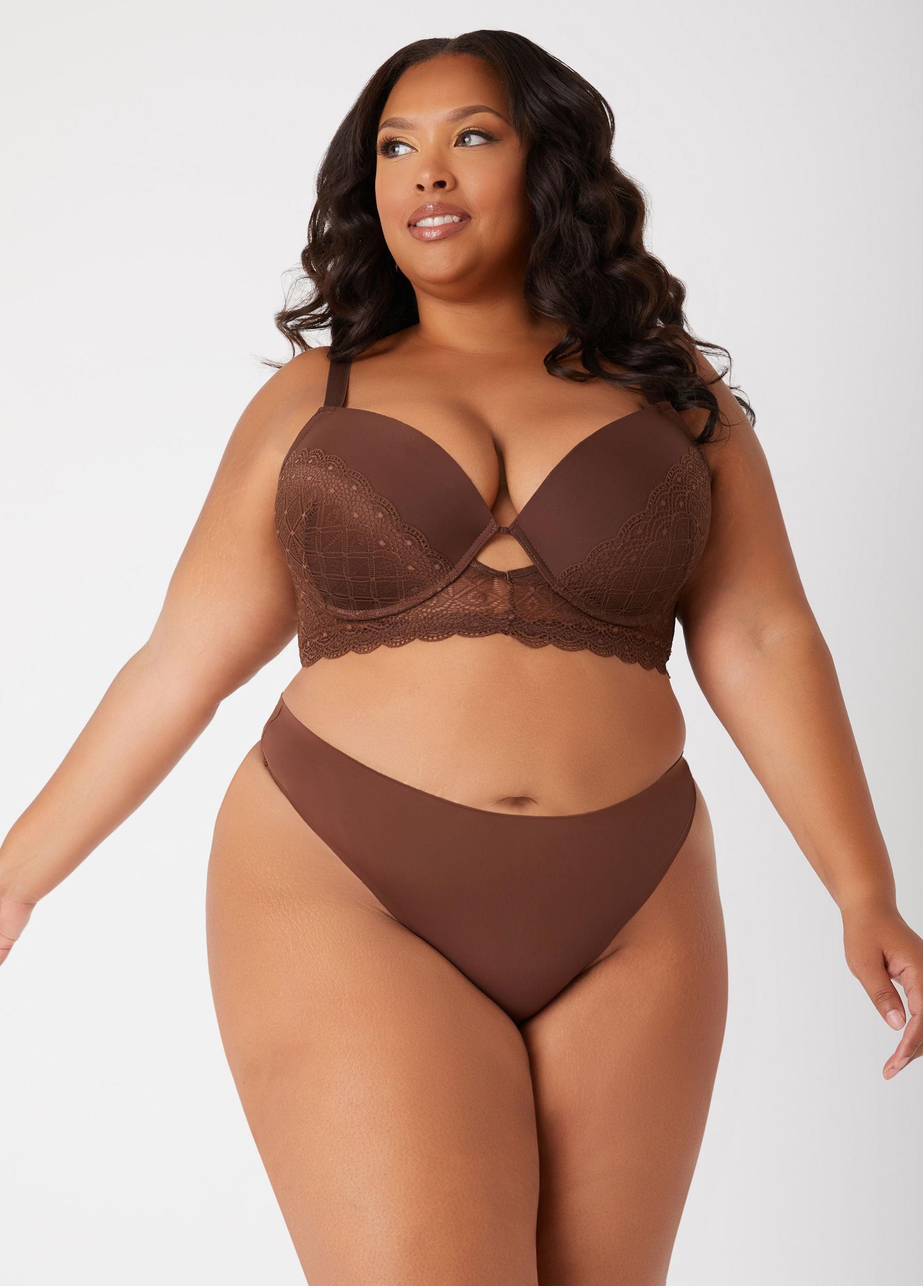 Plus Size Seamless Microfiber Thong Ashley Stewart Product Image