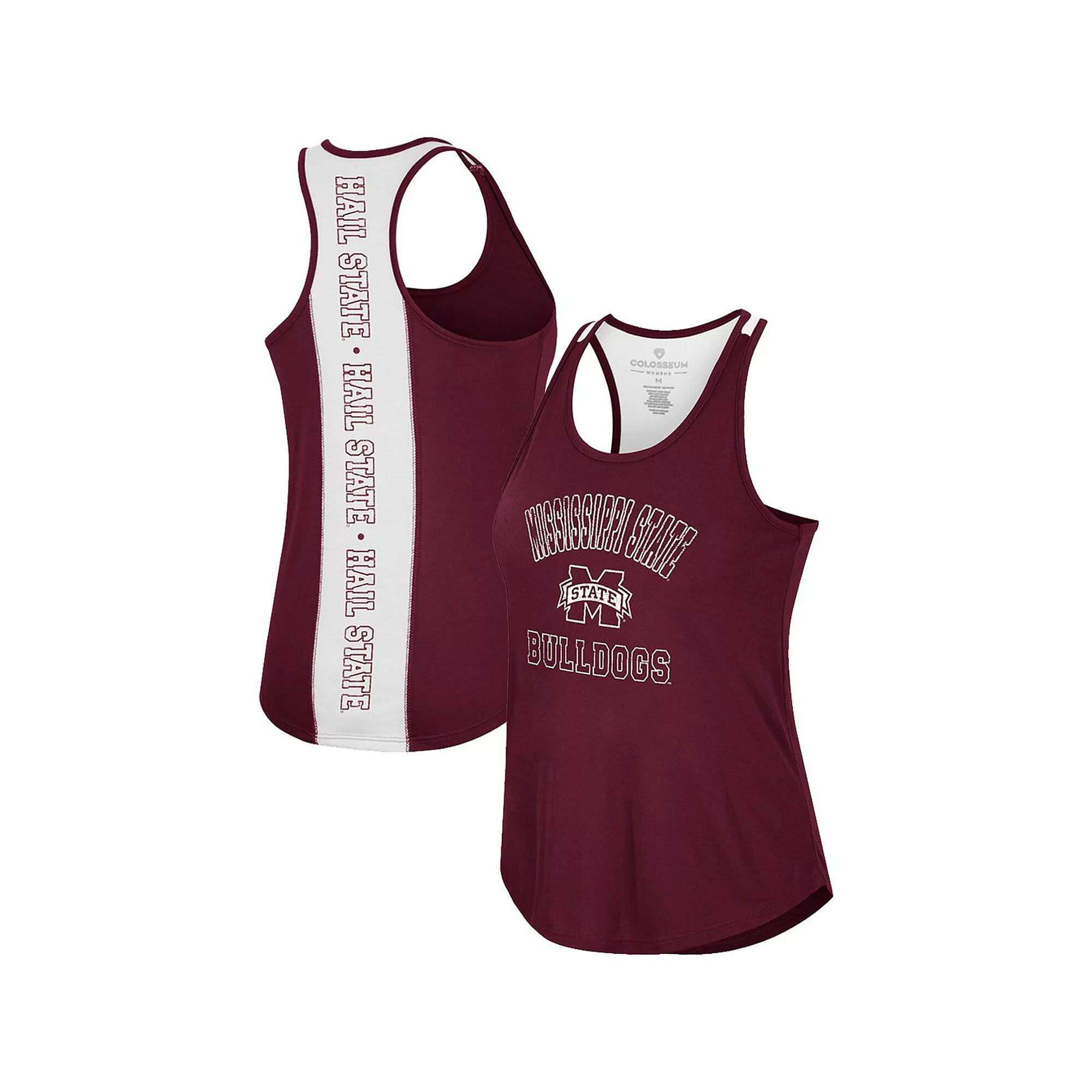Women's Colosseum Crimson Oklahoma Sooners 10 Days Racerback Scoop Neck Tank Top, Size: 2XL, Red Product Image
