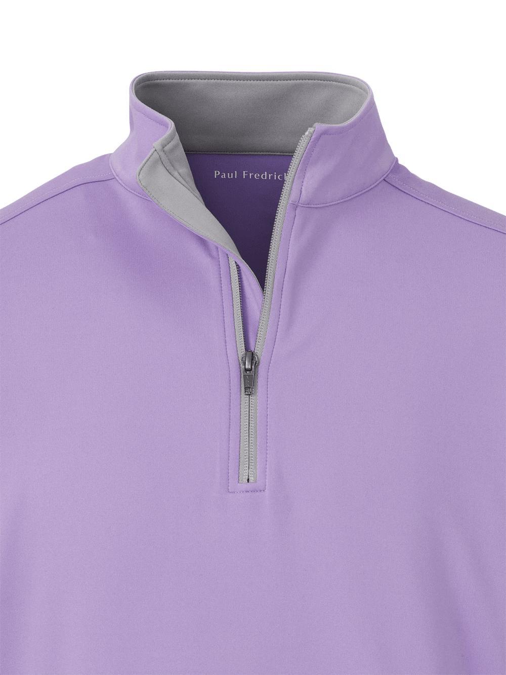 Performance Blend Quarter Zip Mock Neck - Purple Product Image