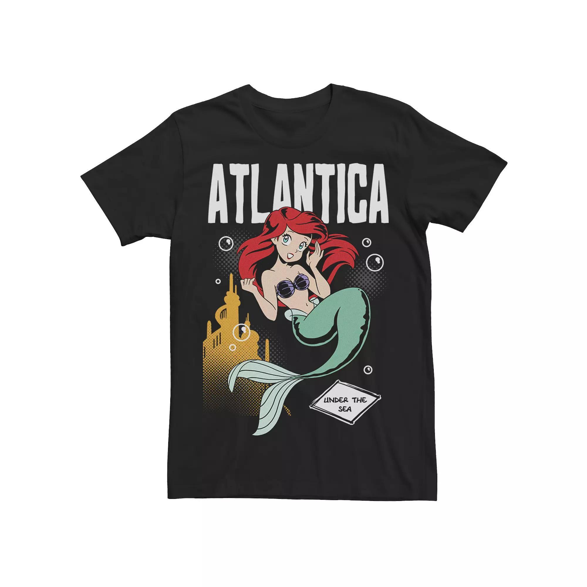 Disney's The Little Mermaid Men's Alantica Anime Ariel Tee, Size: Small, Black Product Image