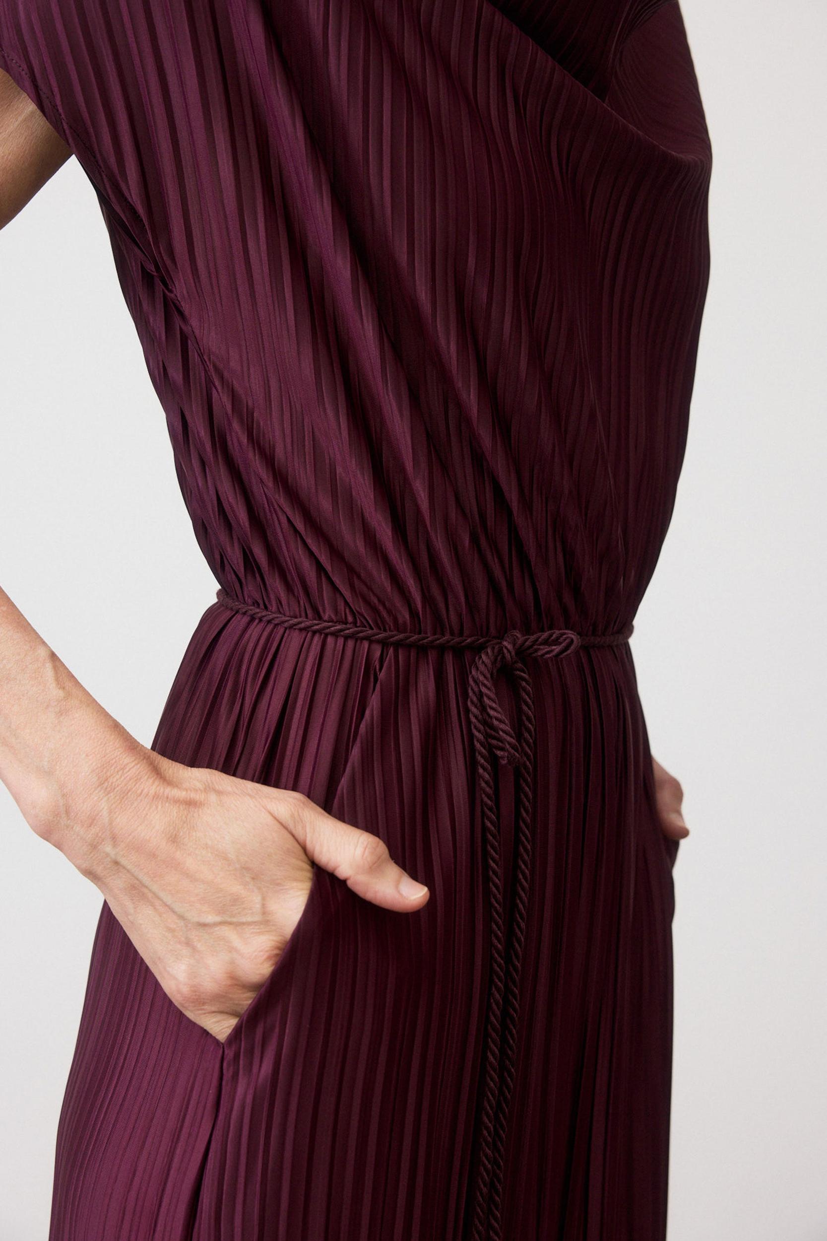 Draped Pleated Maxi Dress Product Image