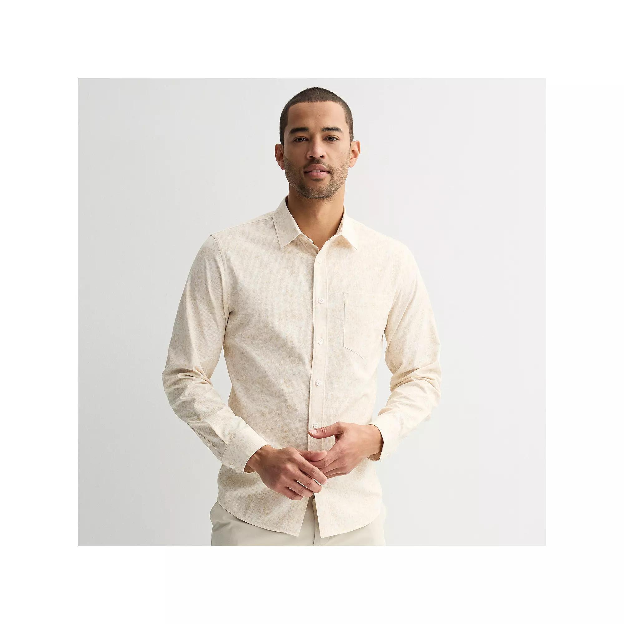 Men's FLX Slim Performance Untucked-Fit Button Down Long Sleeve Shirt,  Product Image