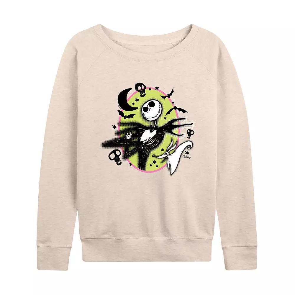Disney's Nightmare Before Christmas Jack & Zero Women's Halloween French Terry Long Sleeve Tee,  Product Image