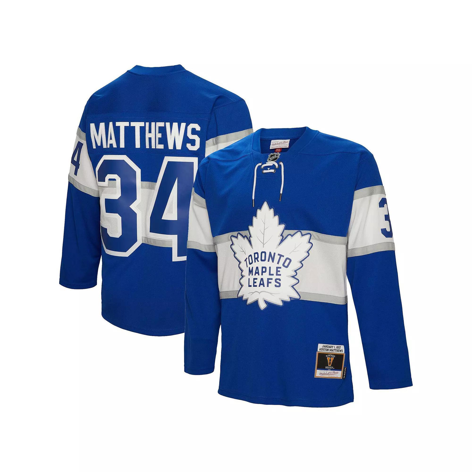 Men's Mitchell & Ness Auston Matthews Blue Toronto Maple Leafs 2017 Blue Line Player Jersey, Size: Large, Mpl Blue Product Image