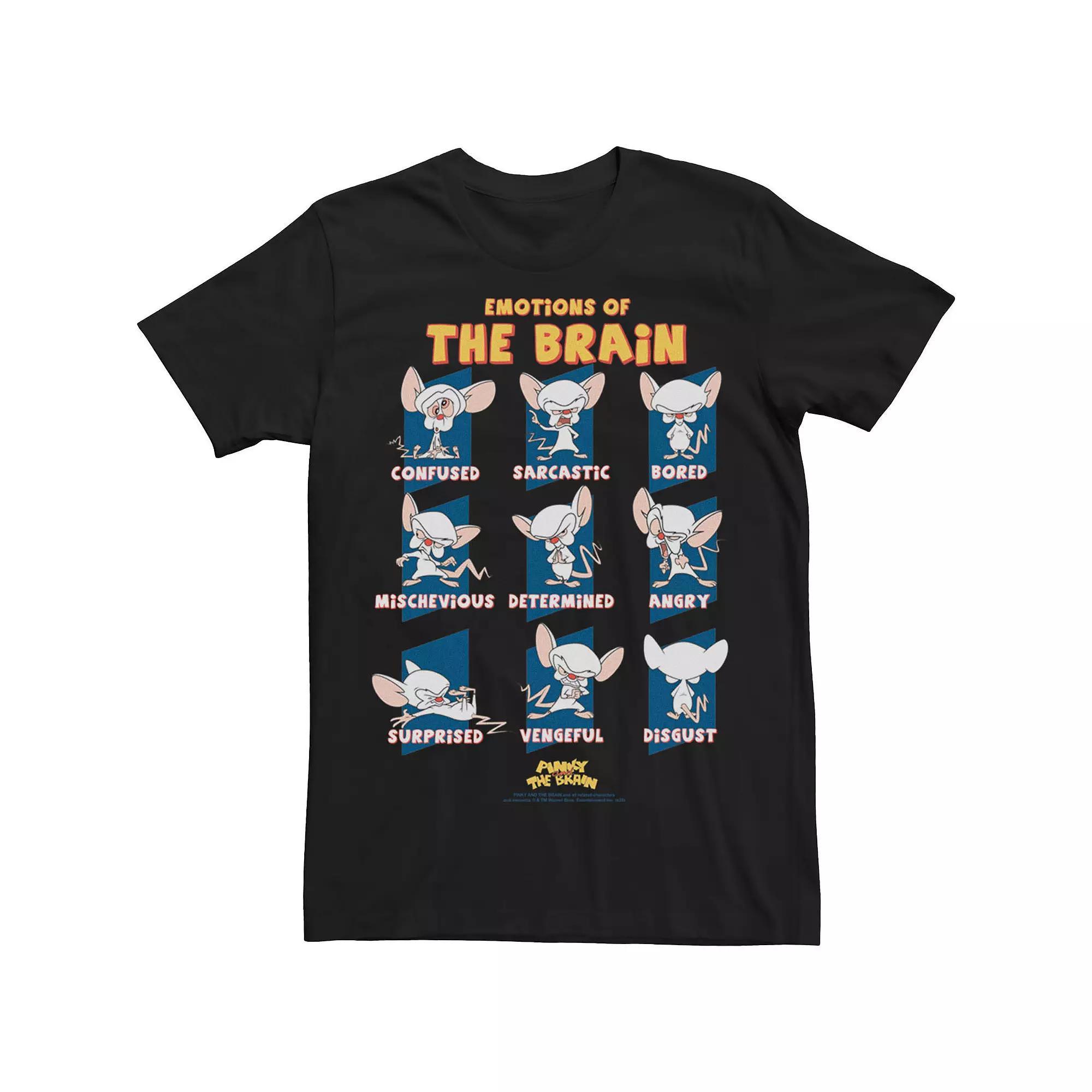 Men's Pinky & The Brain The Brain Emotions Poster Tee,  Product Image