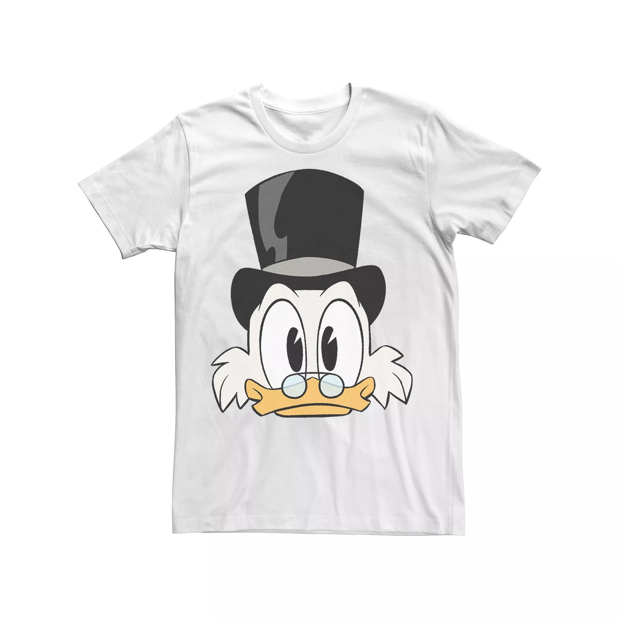 Disney's DuckTales Scrooge McDuck Big Face Men's Tee, Size: XL, White Product Image