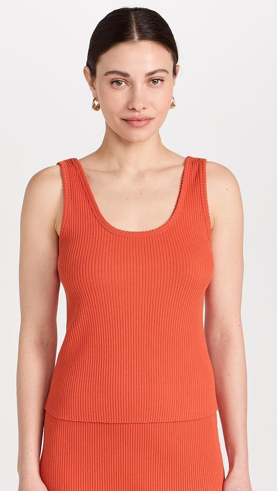 Vince Scoop Neck Rib Tank | Shopbop Product Image