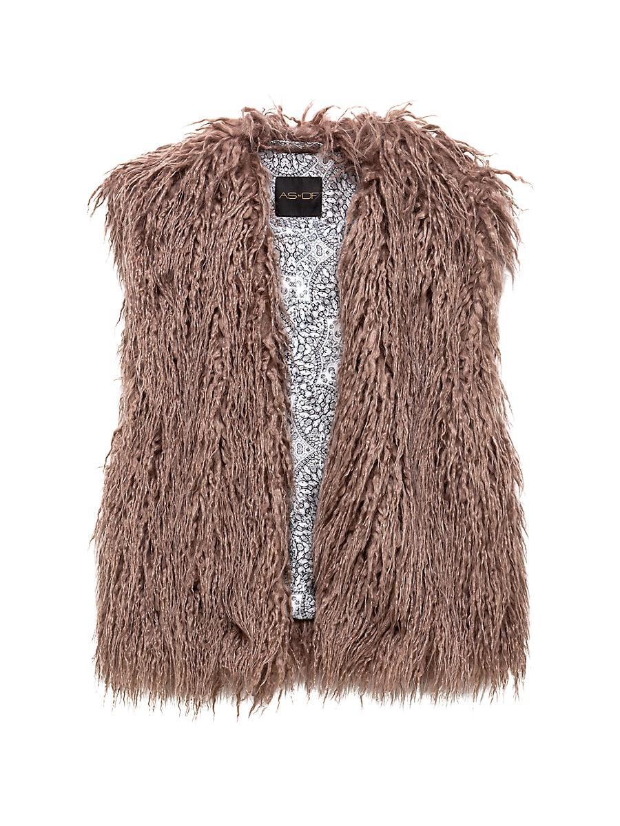 Womens Revolution Shag Faux Fur Vest Product Image