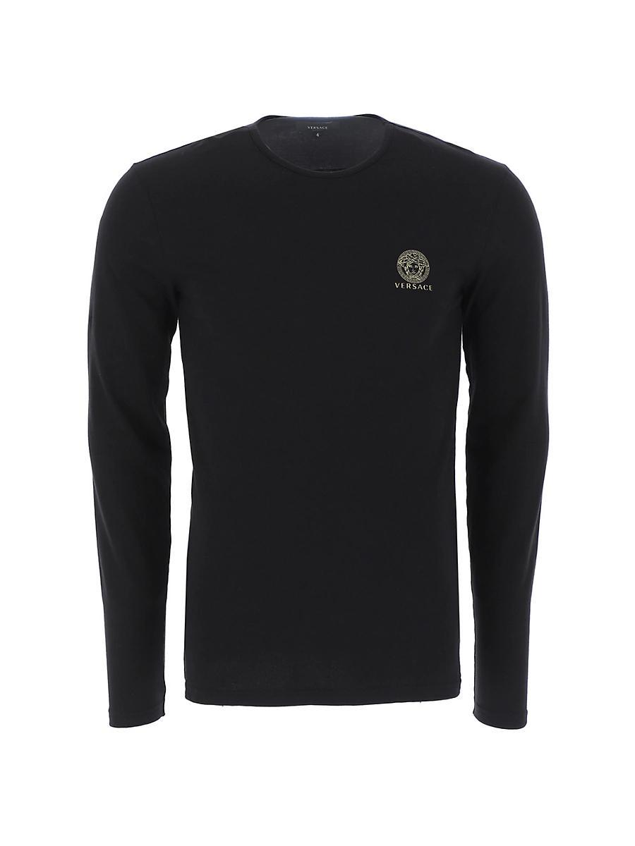 Mens Long-Sleeve Cotton Stretch Crewneck Product Image