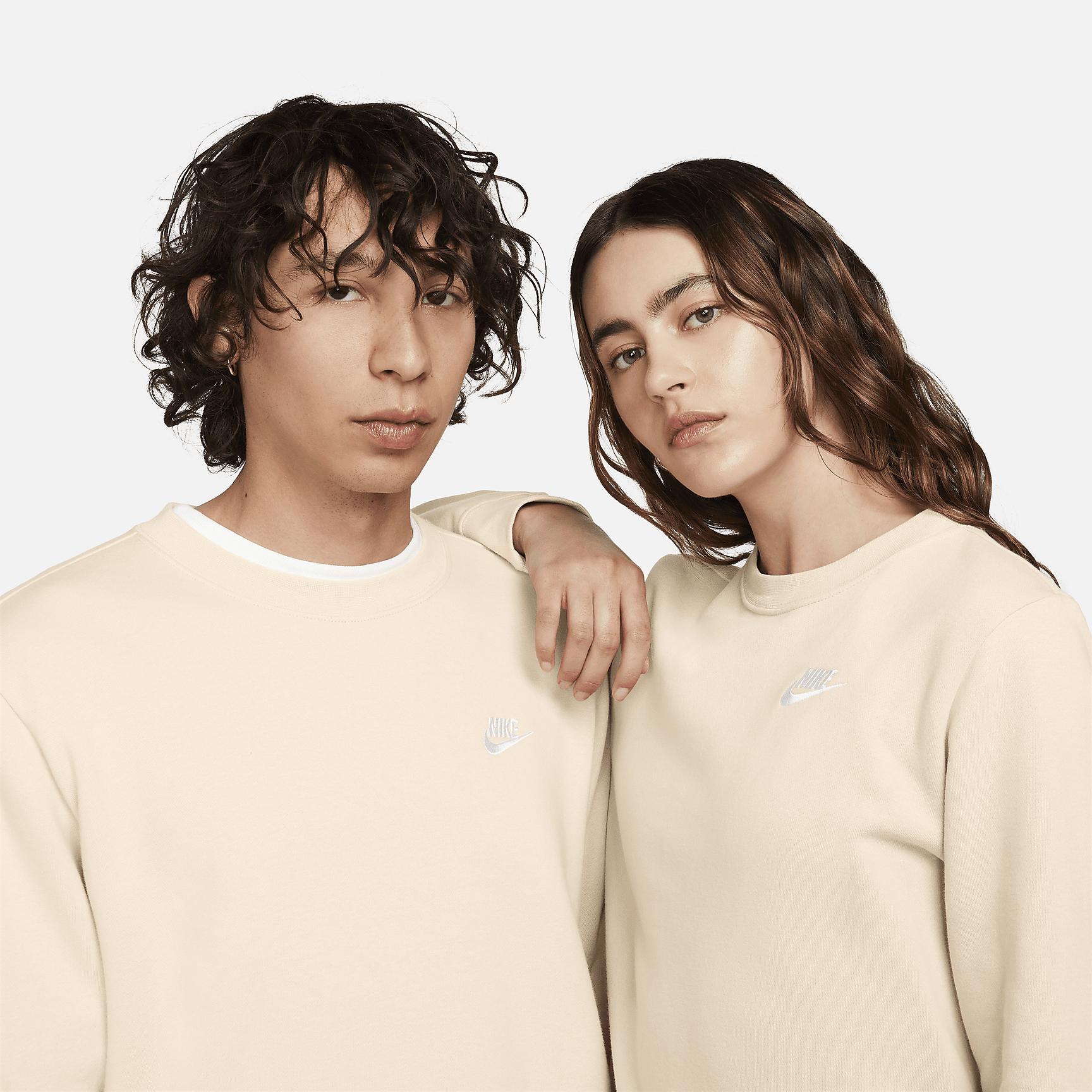 Womens Nike Sportswear Club Fleece Crew-Neck Sweatshirt | DQ5473-126 Product Image