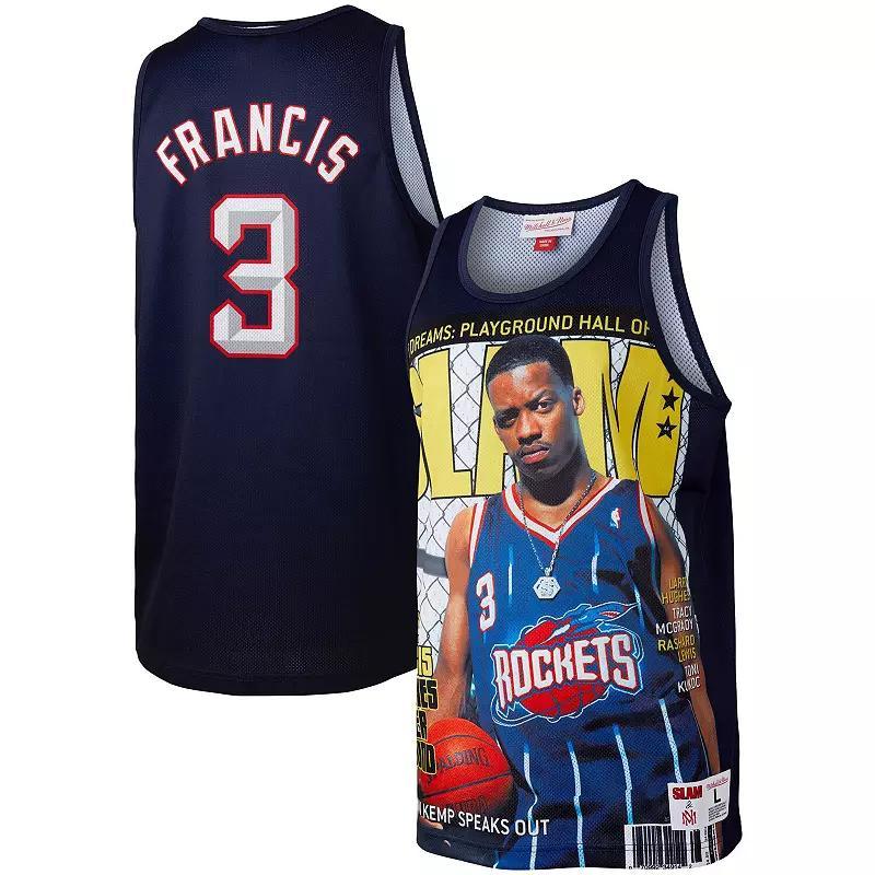 Men's Mitchell & Ness Steve Francis Navy Houston Rockets Slam Player Tank Top, Size: Small, Blue Product Image