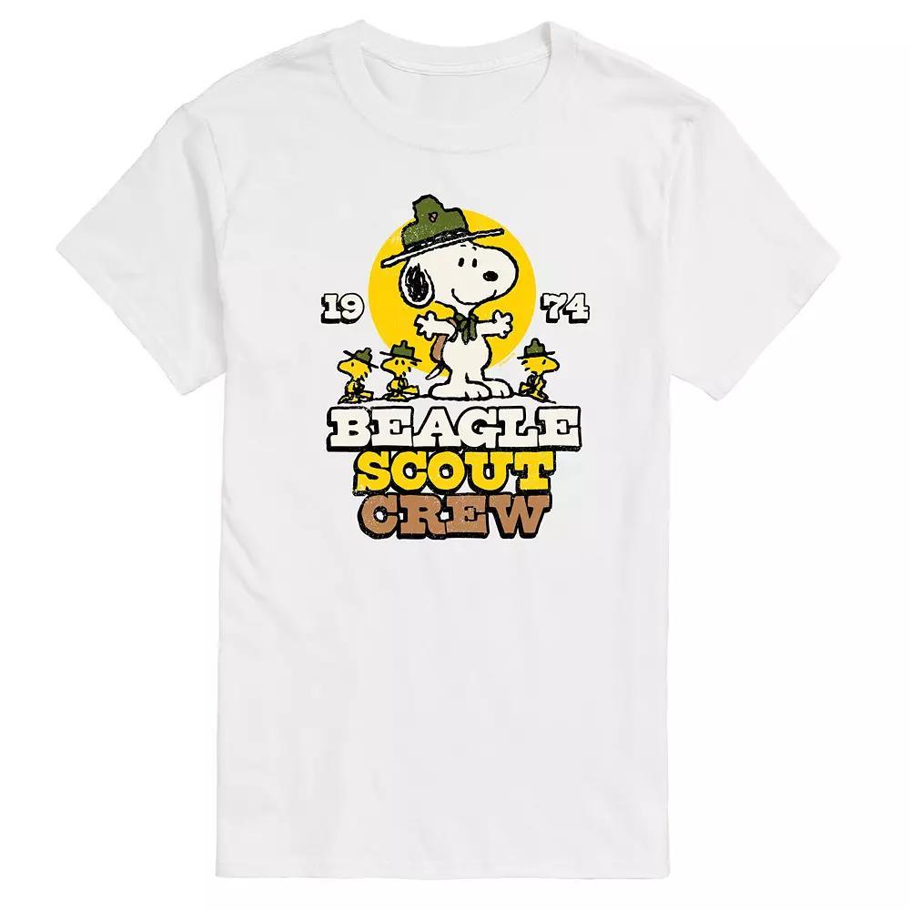 Men's Peanuts Beagle Scout Crew Graphic Tee, Size: XL, White Product Image