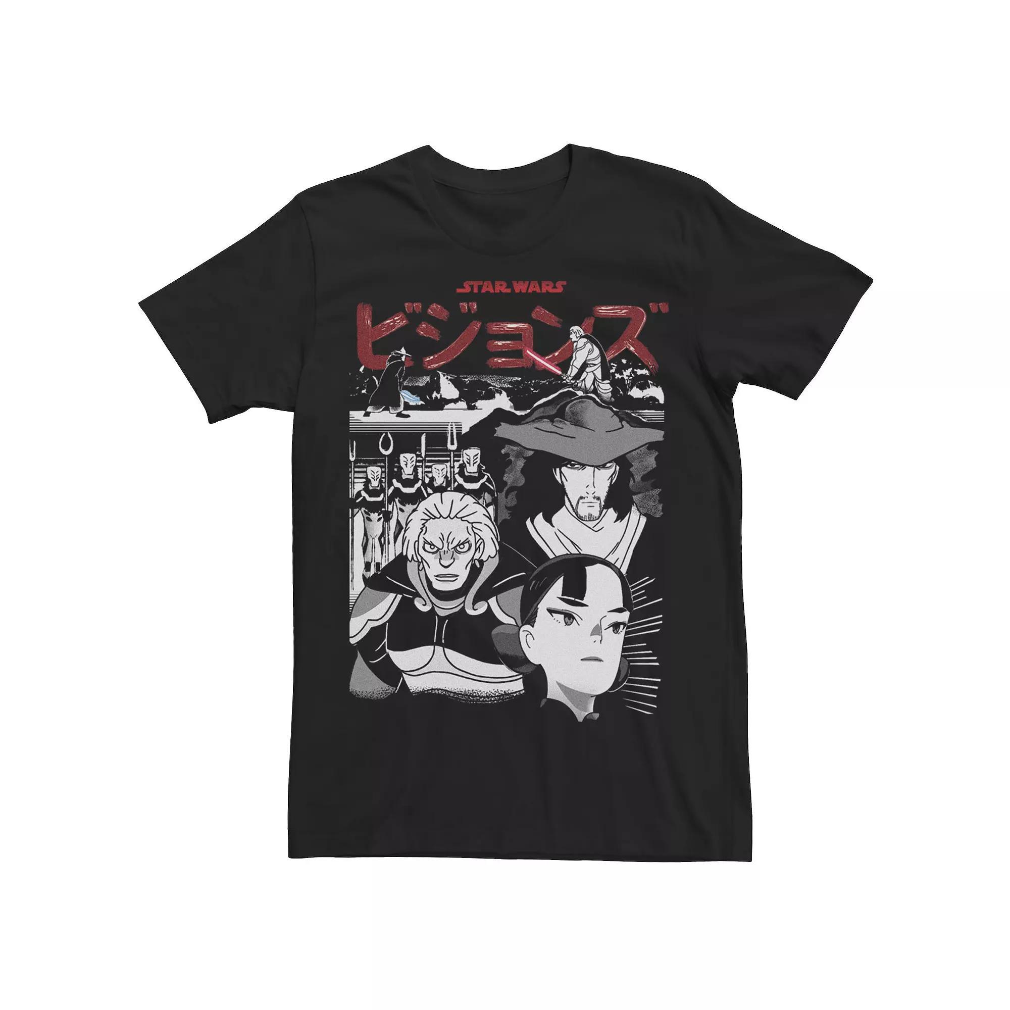 Men's Star Wars Visions Group Kanji Portrait Bombard Wash Tee, Boy's,  Product Image