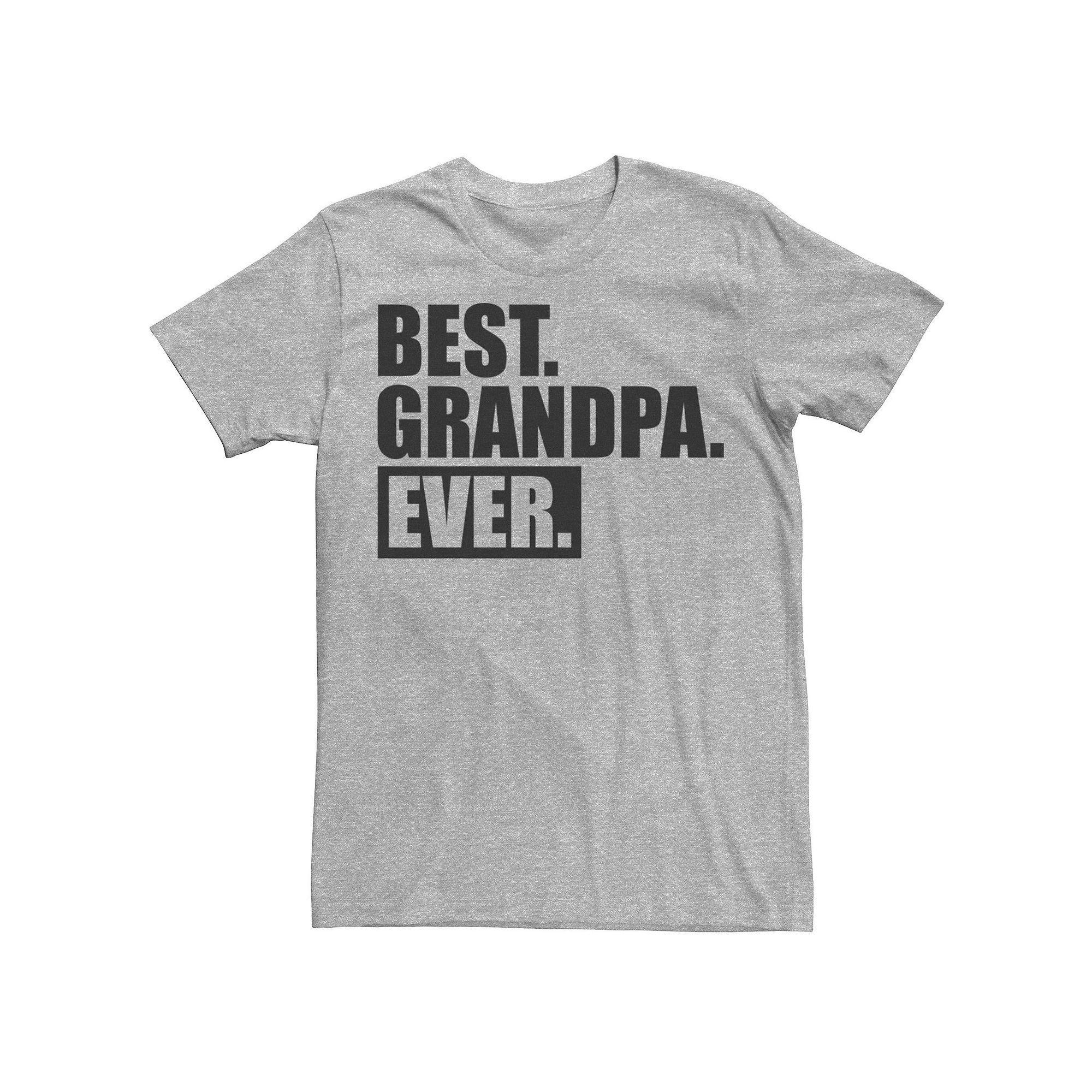 Men's Best Grandpa Ever Bold Text Graphic Tee,  Product Image