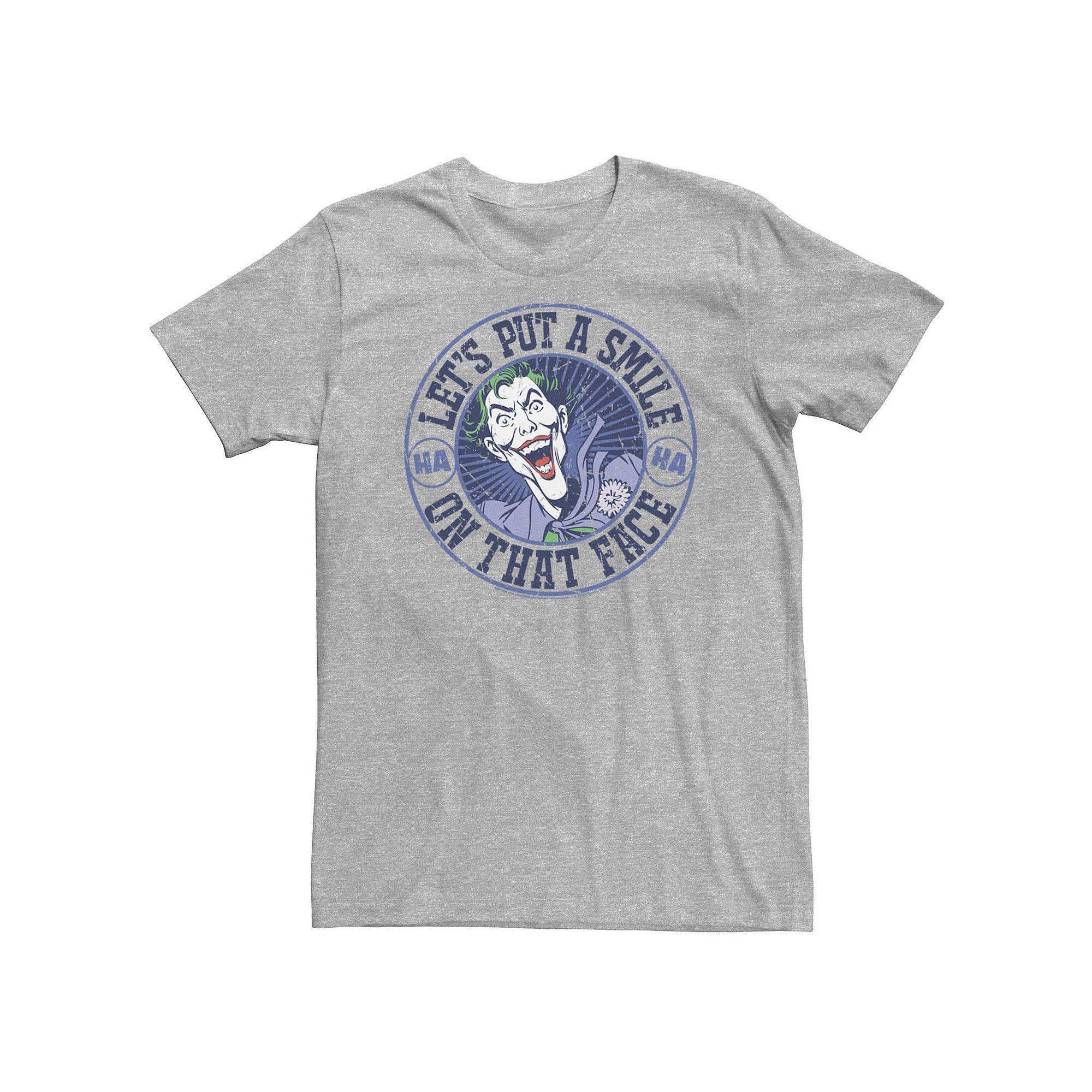 Big & Tall DC Comics Batman Joker "Let's Put A Smile On That Face" Tee, Men's,  Product Image