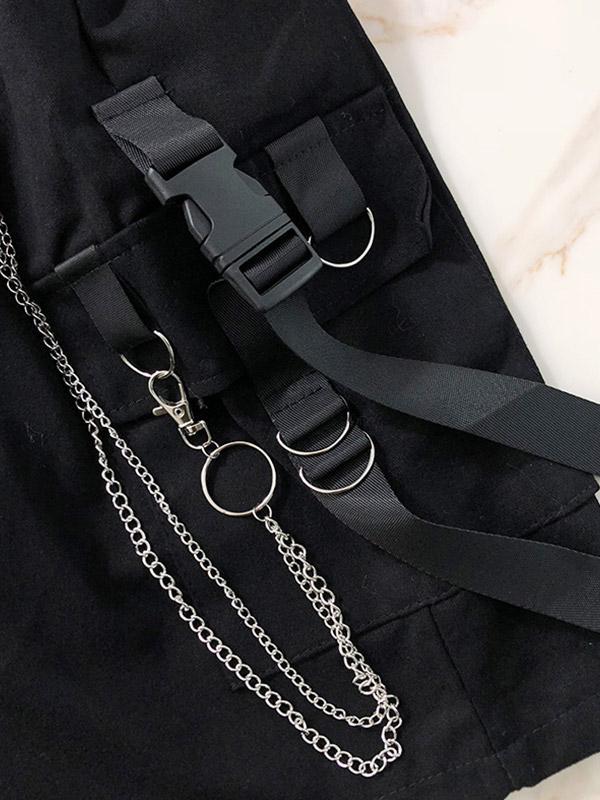 Men's Buckle Strap Pocket Cargo Shorts Product Image