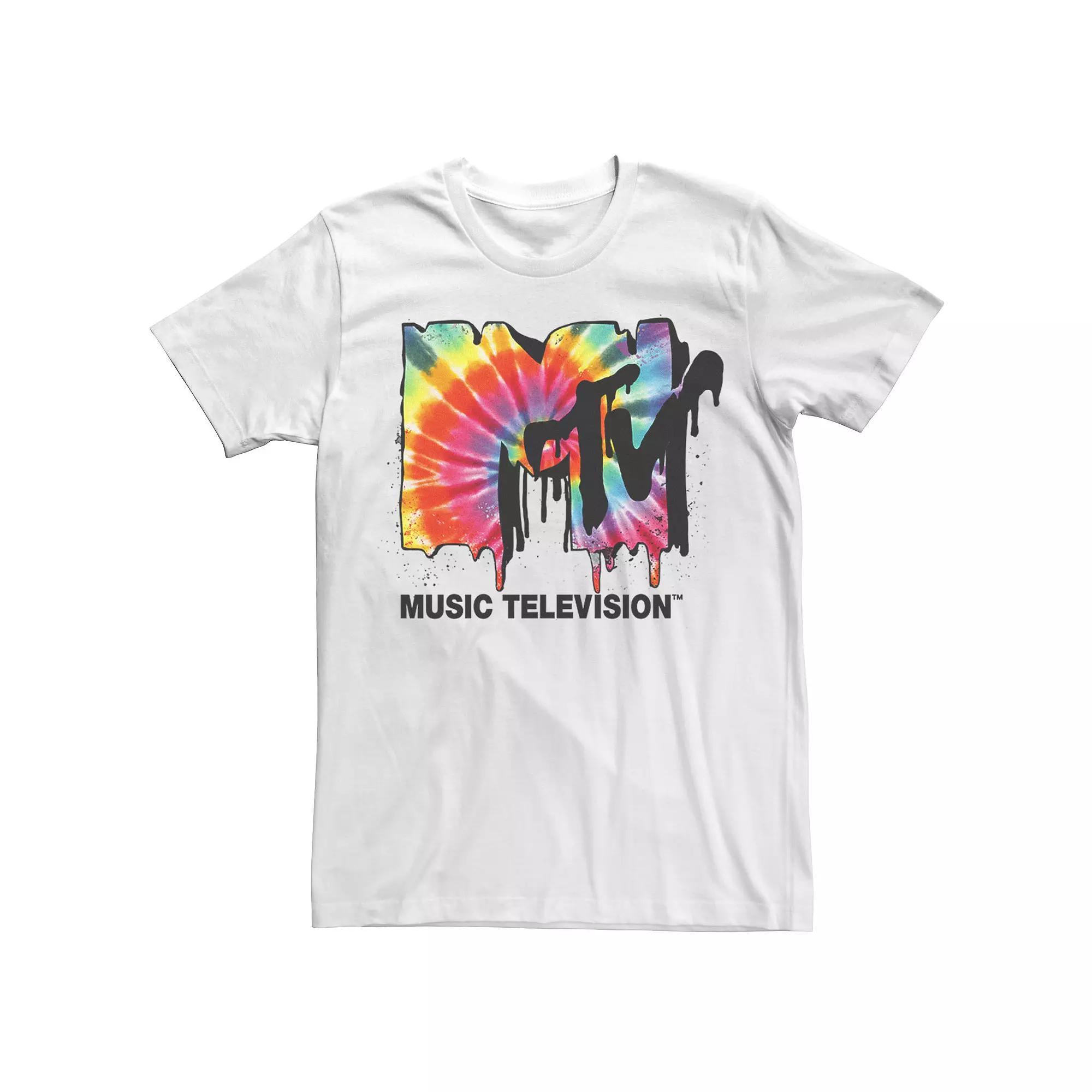 Big & Tall MTV Logo Tie Dye Drip Tee, Men's,  Product Image