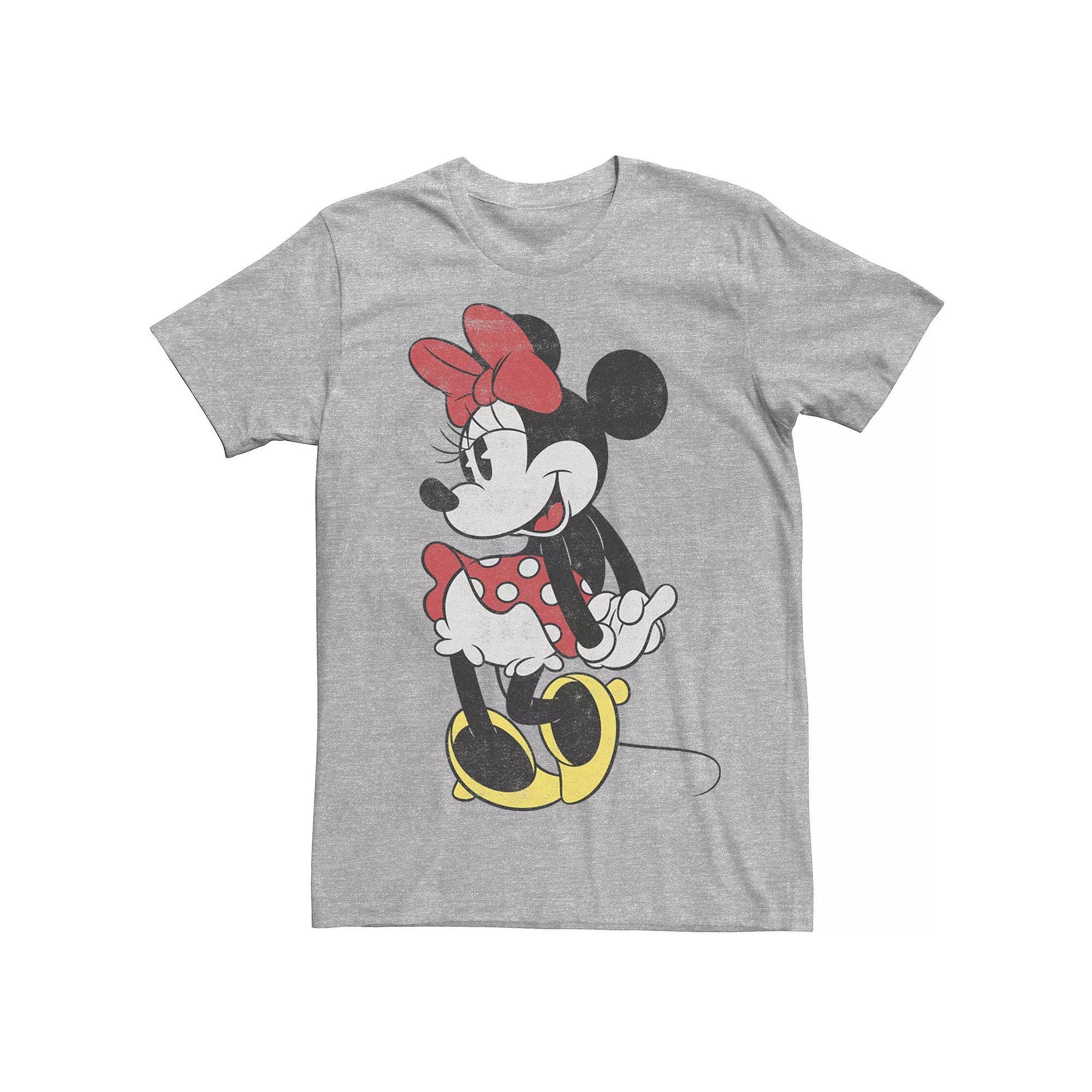 Disney's Mickey & Friends Minnie Mouse Men's Sweet Portrait Tee, Size: Large, Athletic Grey Product Image