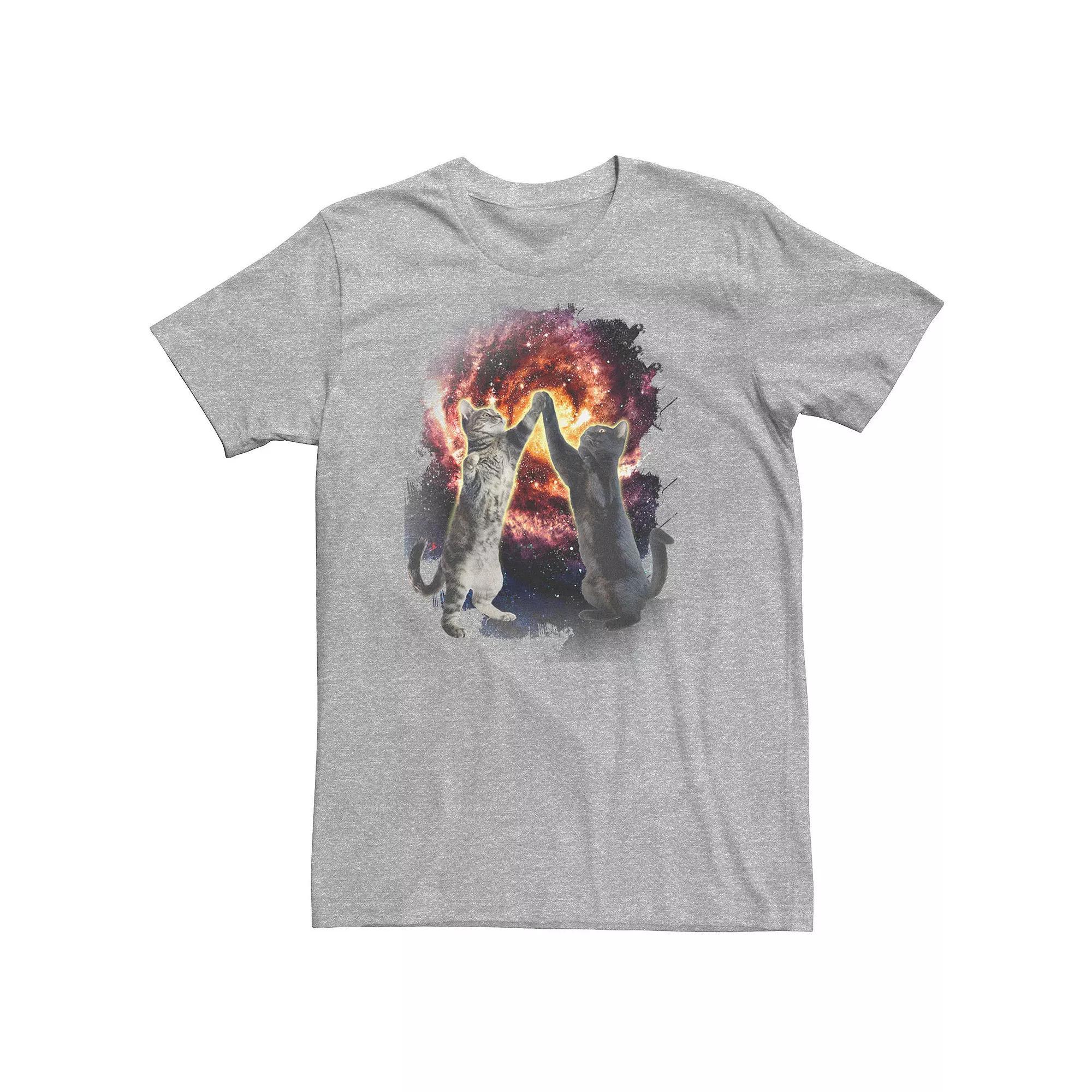 Big & Tall Cats High Five Galaxy Portrait Tee, Men's,  Product Image
