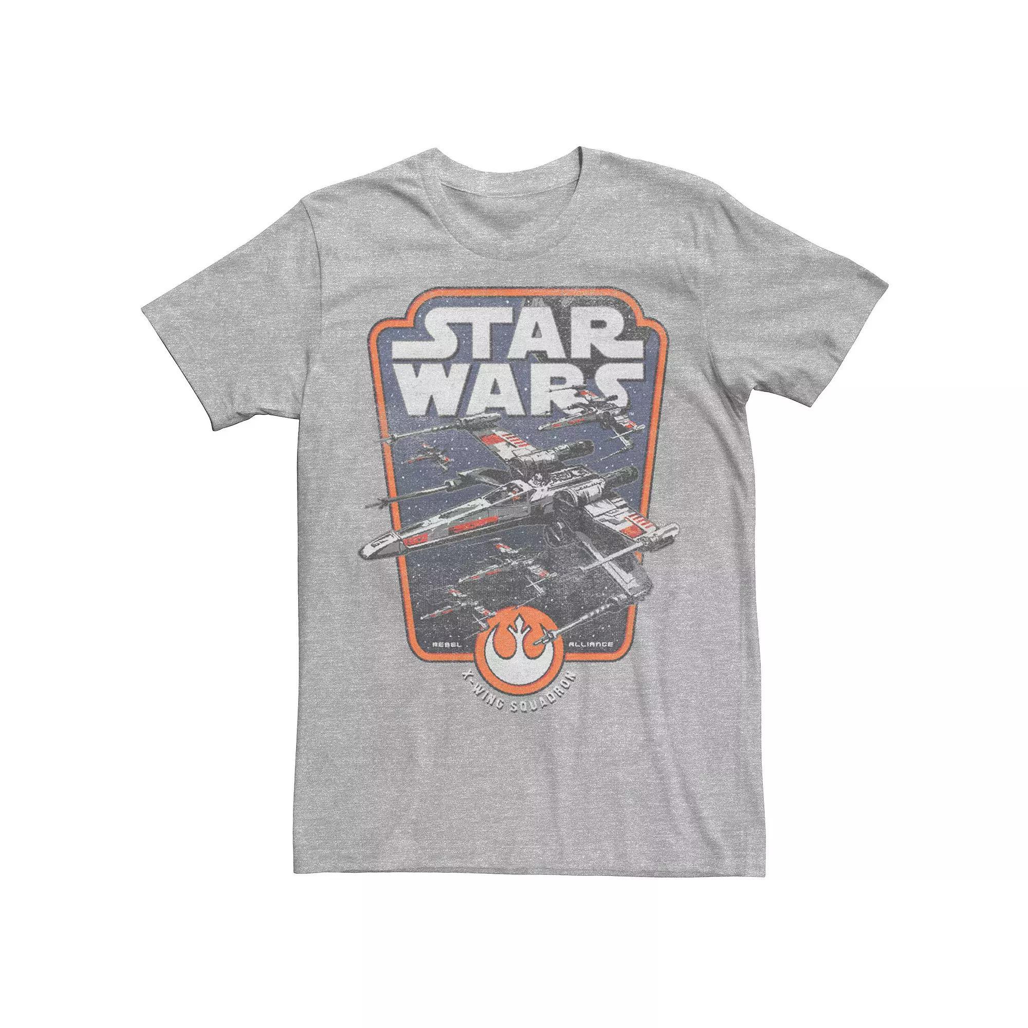 Men's Star Wars X-Wing Red Squadron Tee, Size: Large, Athletic Grey Product Image