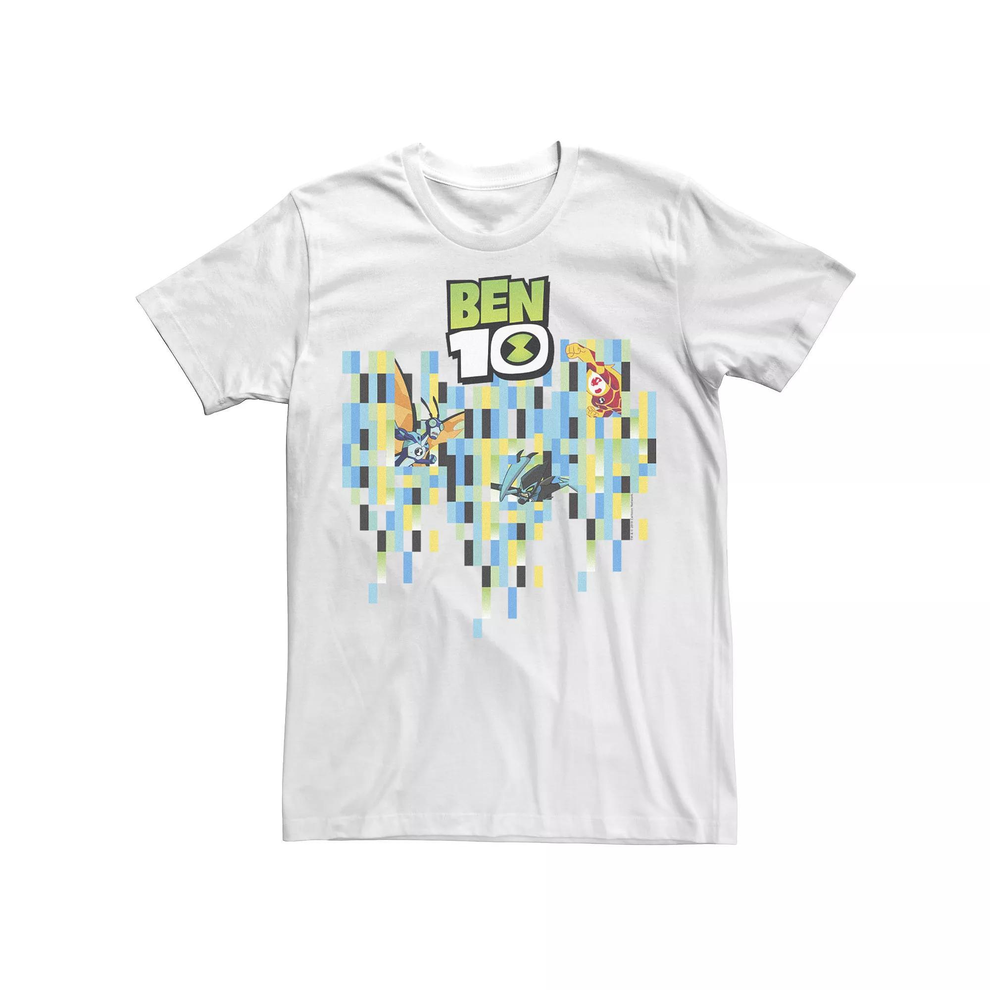 Men's Ben 10 Trio Pixel Portrait Panel Graphic Tee,  Product Image