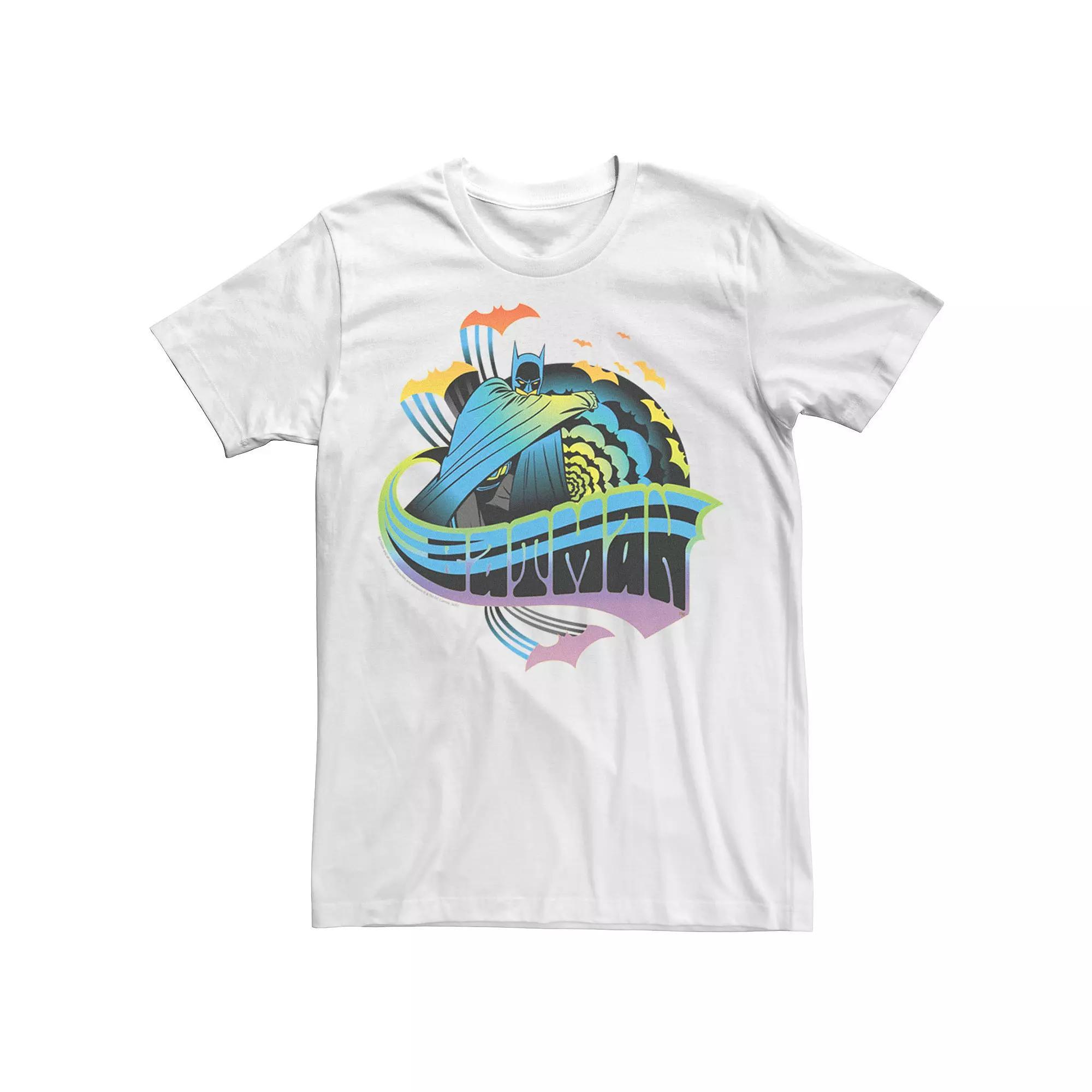 Adult DC Comics Pride Batman Retro Rainbow Tee, Men's,  Product Image