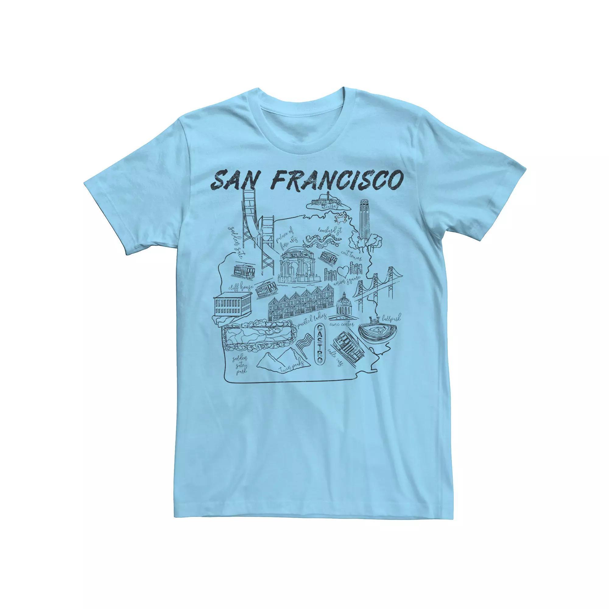 Men's San Francisco Grid Line Art Destination Tee,  Product Image