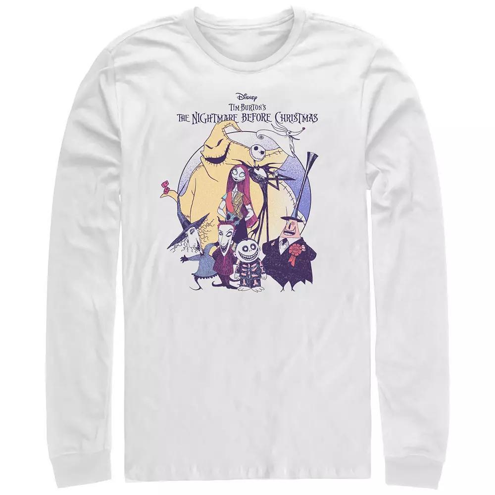 Disney's The Nightmare Before Christmas Scary Group Men's Long Sleeve Graphic Tee,  Product Image