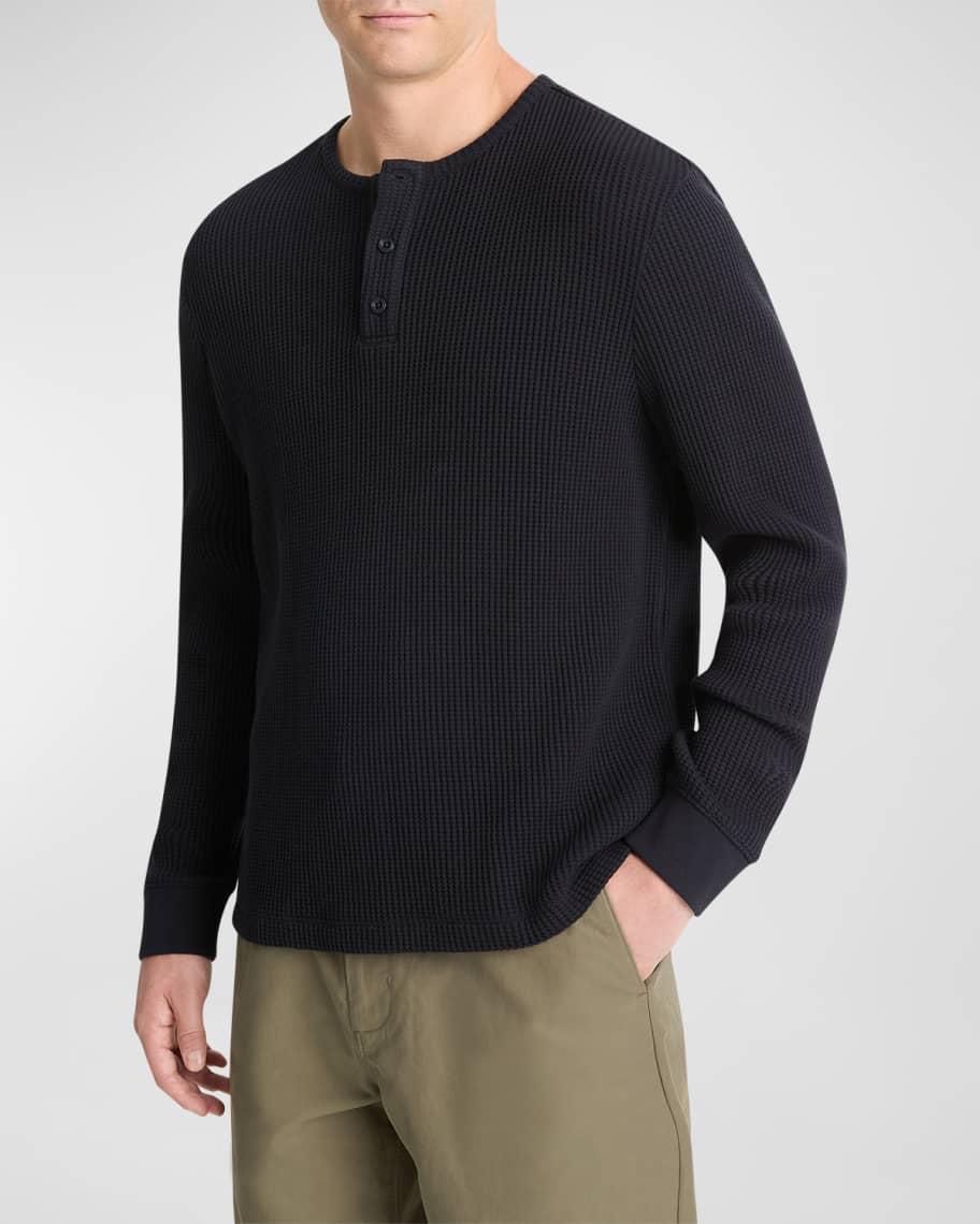 Men's Chunky Waffle Henley Shirt Product Image