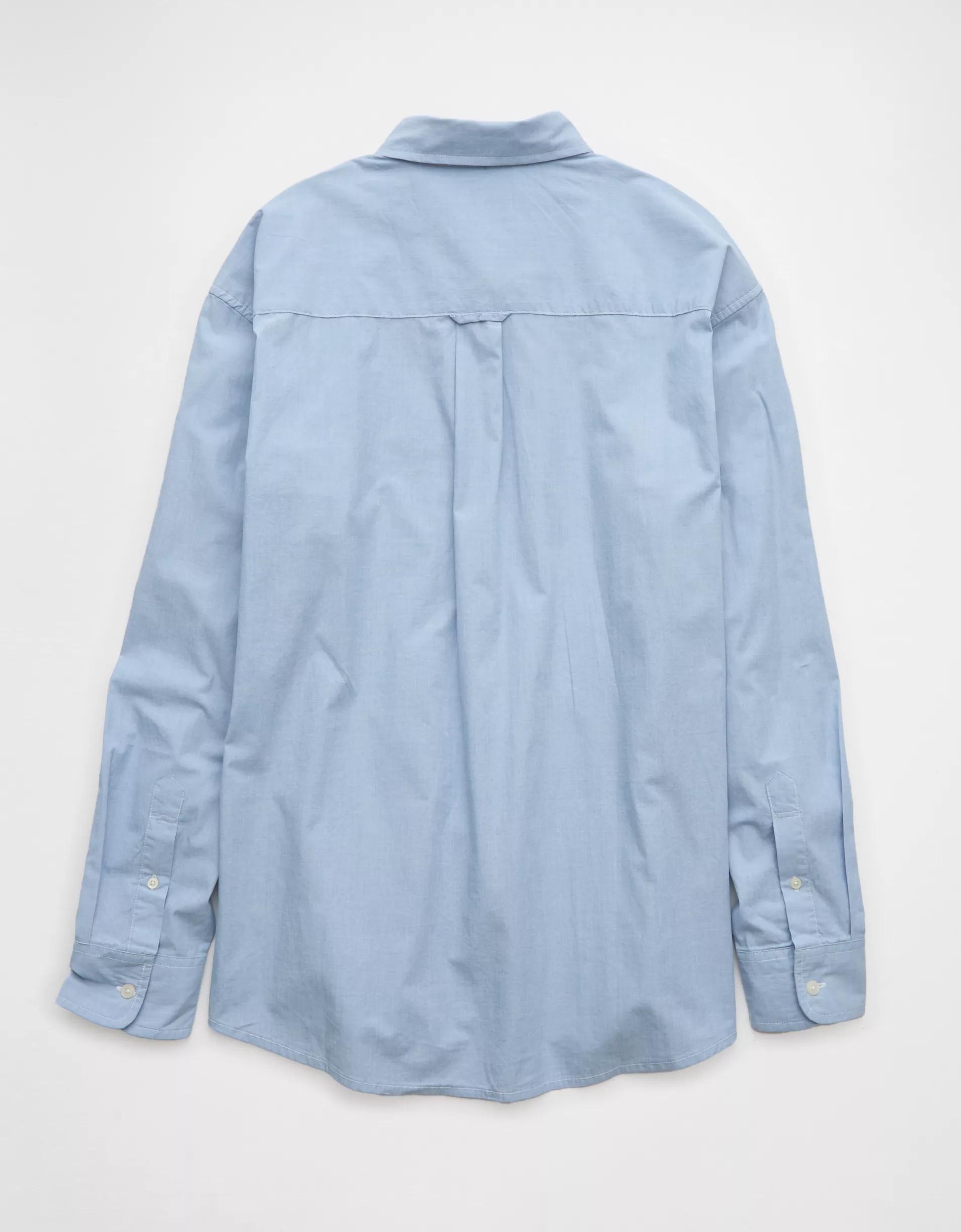 AE Everyday Relaxed Poplin Button-Up Shirt Product Image