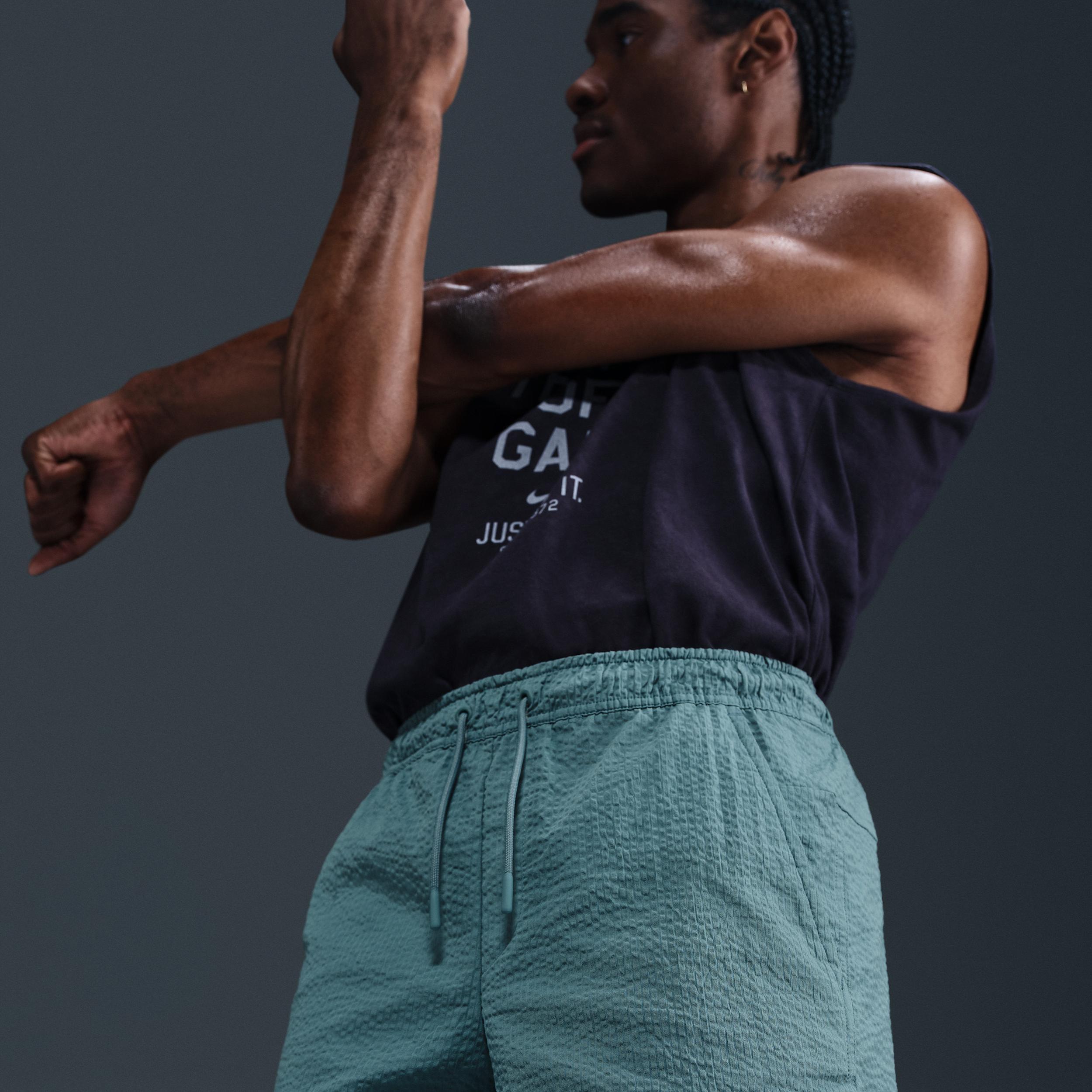 Nike Mens Unlimited Dri-FIT 5 Unlined Seersucker Versatile Shorts | HJ4091-006 Product Image