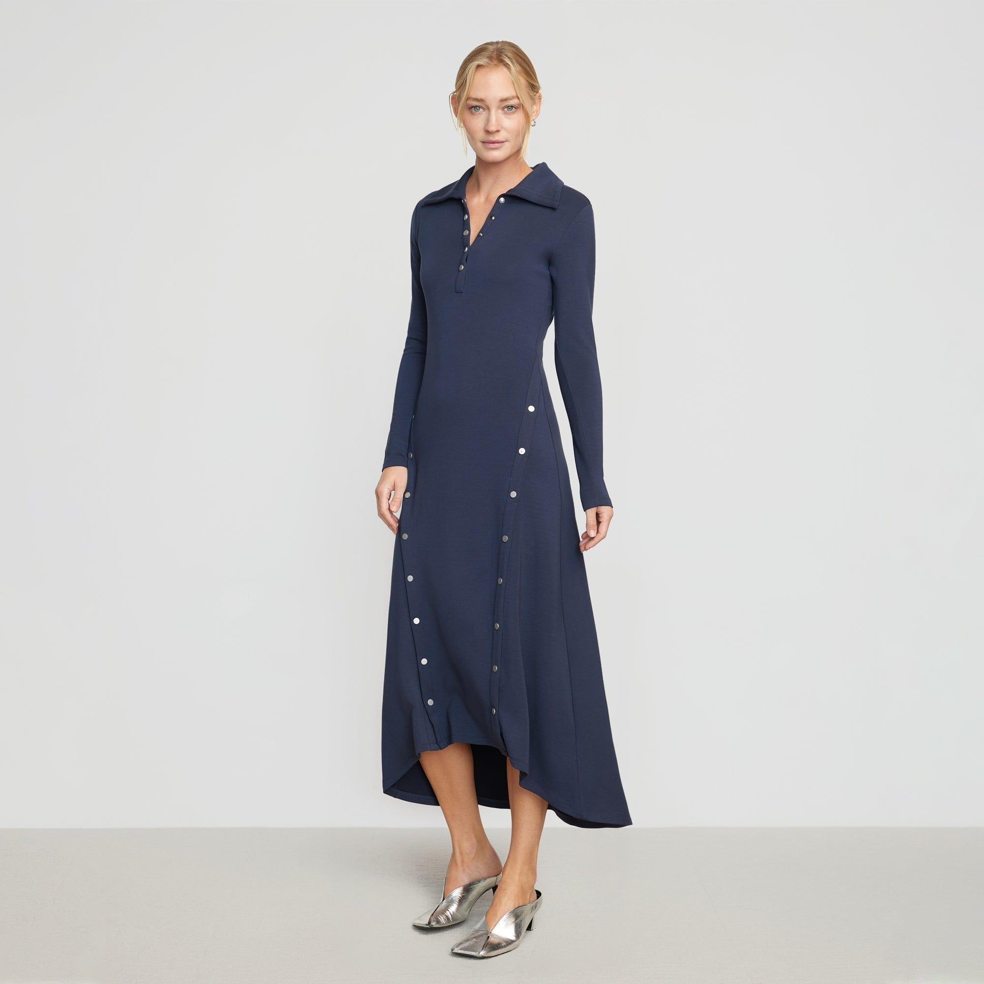 Shawna Button-Accent Collared Dress Product Image