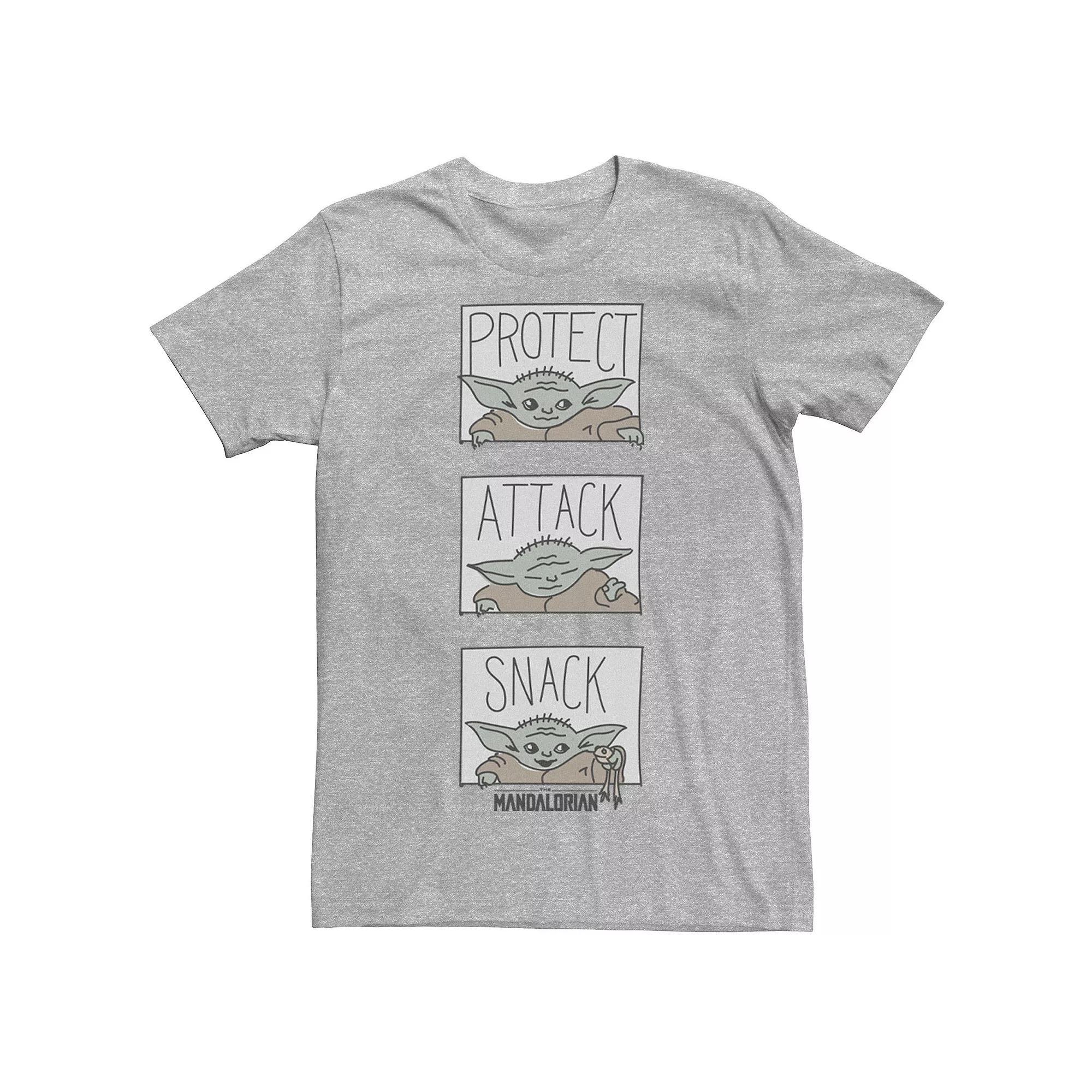 Men's Star Wars The Mandalorian The Child Protect Attack Snack Tee,  Product Image
