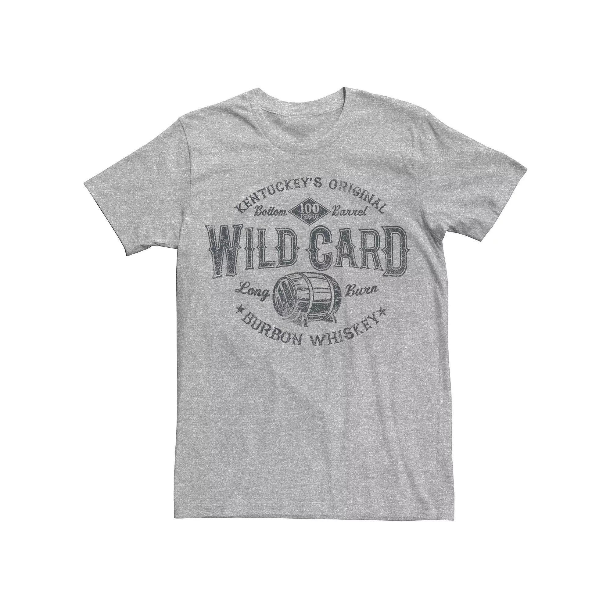 Mens Wild Card Whiskey Graphic Tee Athletic Grey Product Image
