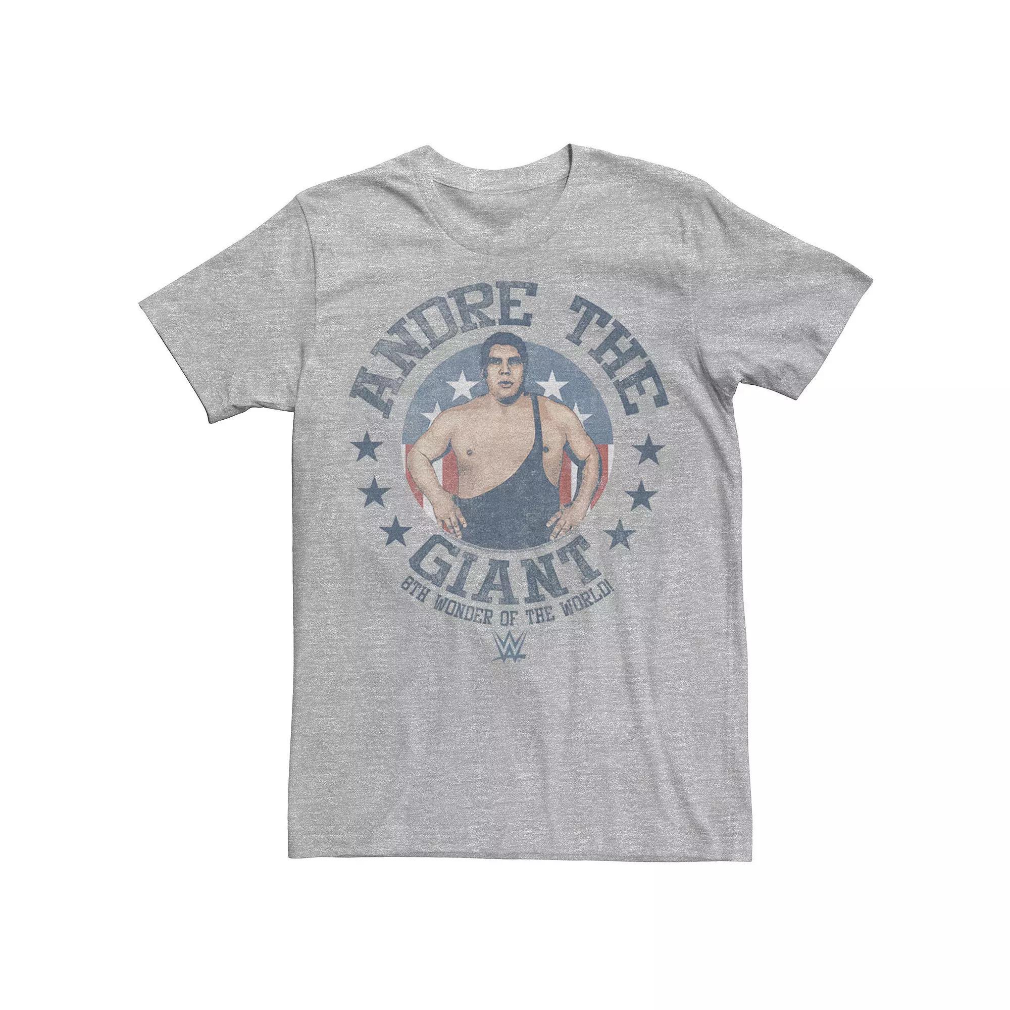 Men's WWE Andre The Giant Retro Poster Tee, Size: Small, Athletic Grey Product Image