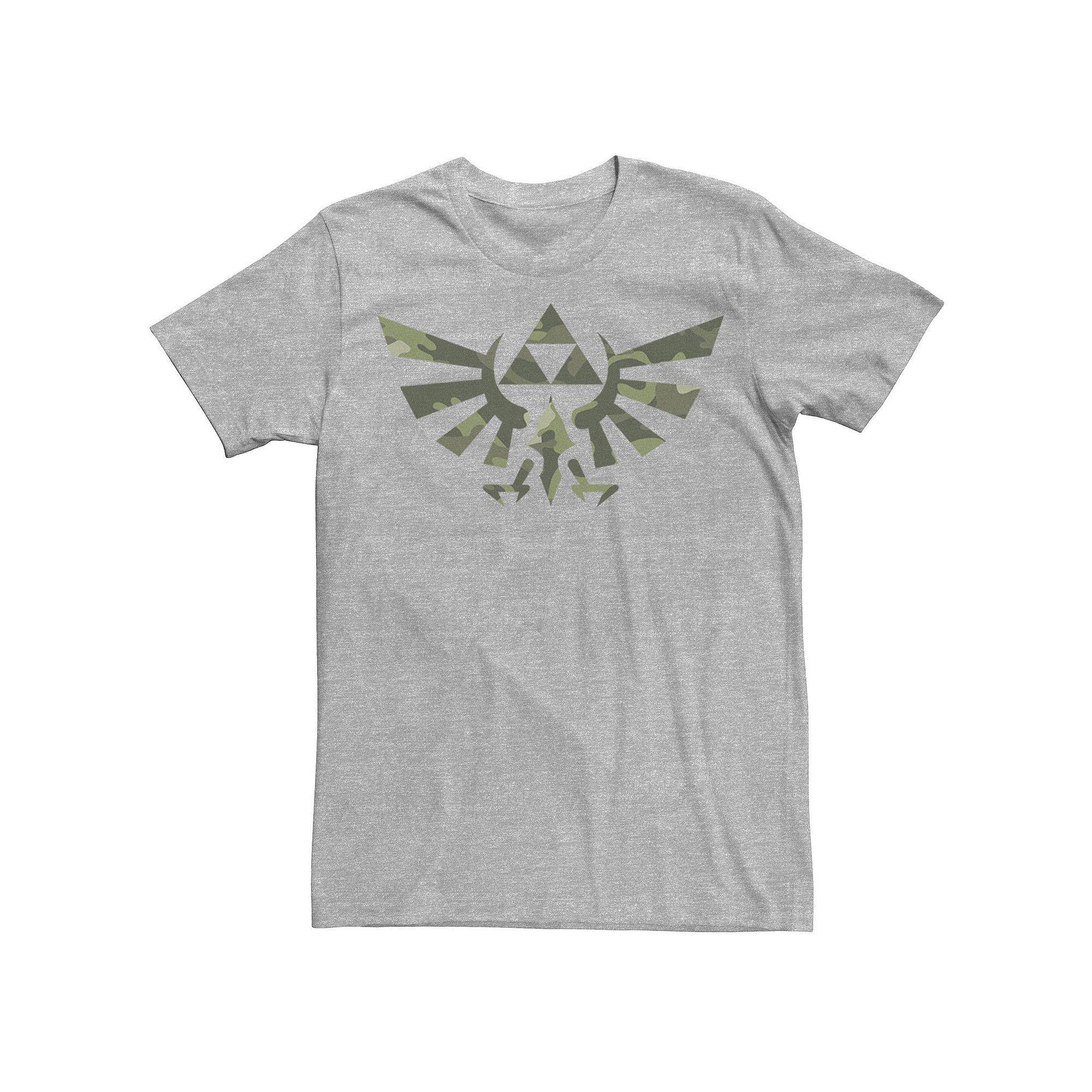 Men's Nintendo Zelda Hyrule Crest Triforce Tee, Size: XL, Athletic Grey Product Image