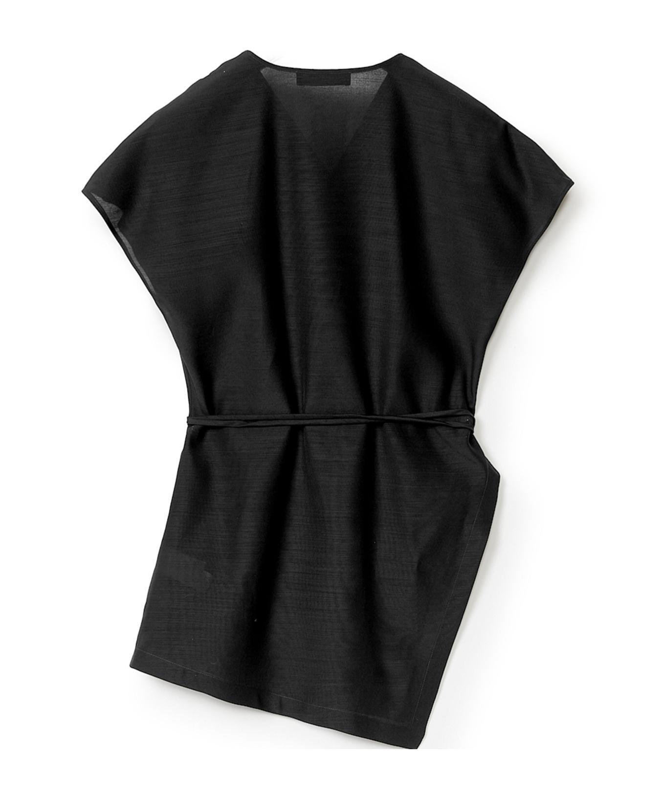 FABIANA FILIPPI Asymmetric Wrap Blouse In Black Product Image