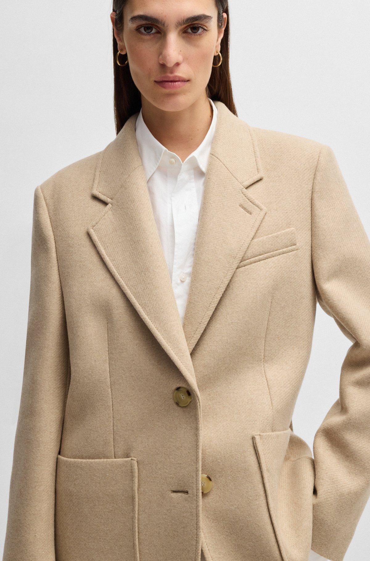 Oversize-fit blazer in melange wool Product Image