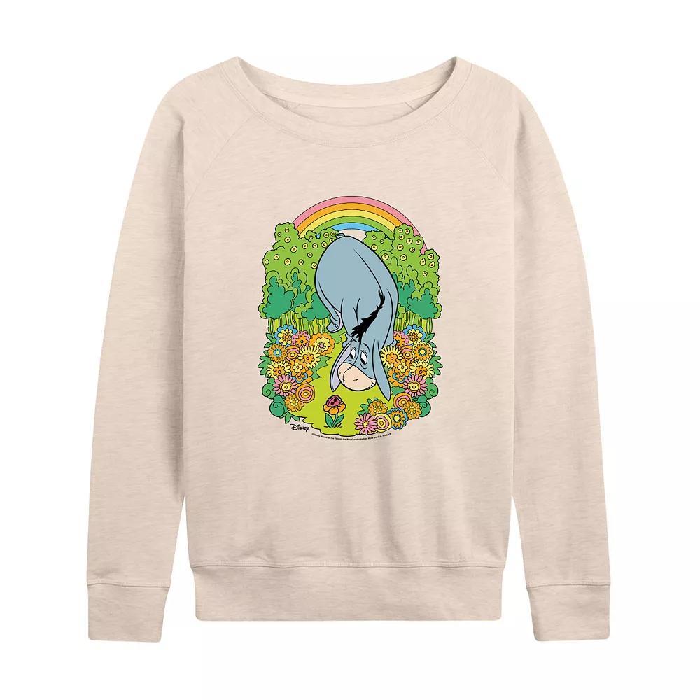 Disney's Winnie the Pooh Eeyore Women's Flowers French Terry Long Sleeve Tee, Girl's,  Product Image