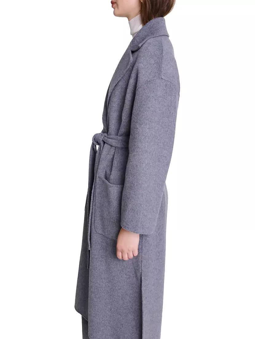 Long Double-Faced Coat with Belt Product Image