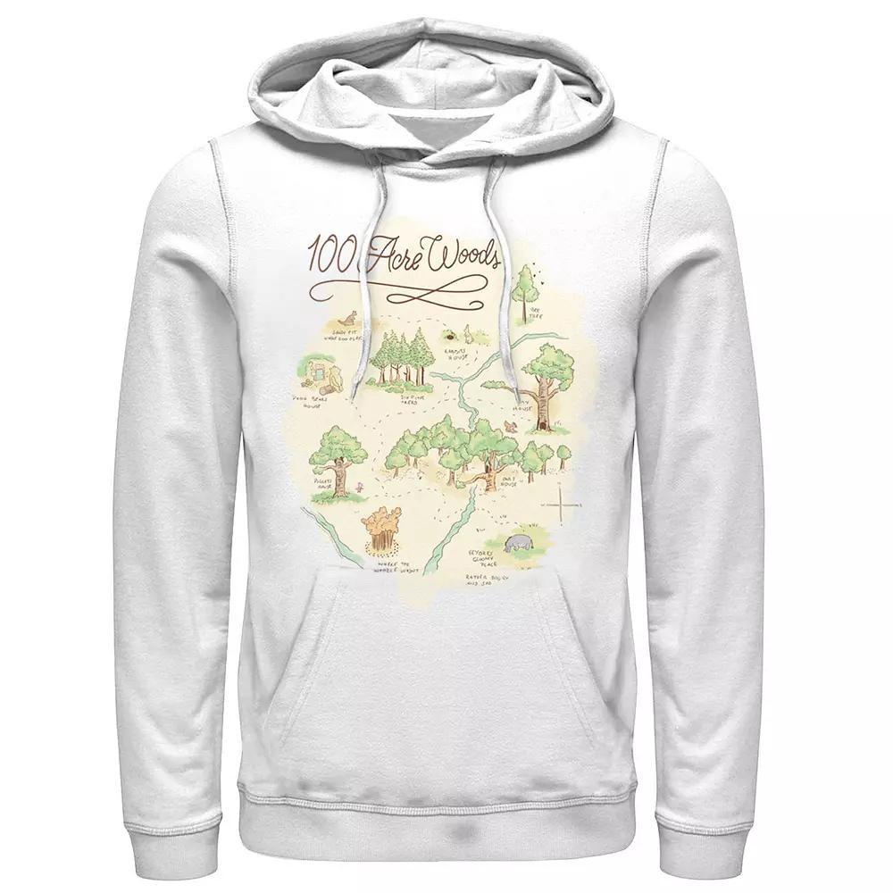 Disney's Winnie The Pooh Men's 100 Acre Woods Map Hoodie,  Product Image