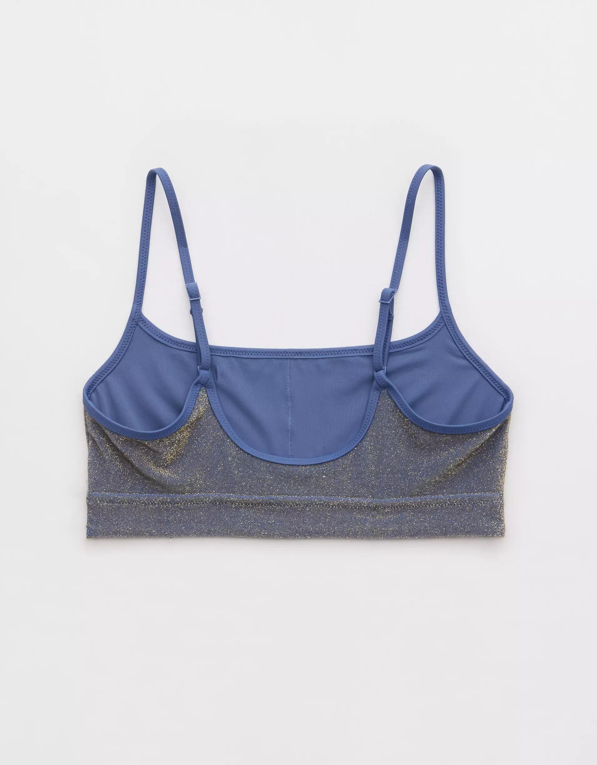 Aerie Sparkle Straight Scoop Bikini Top Product Image