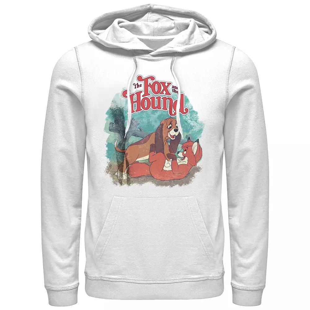 Disney's The Fox And The Hound Men's Graphic Hoodie, Size: XL, White Product Image