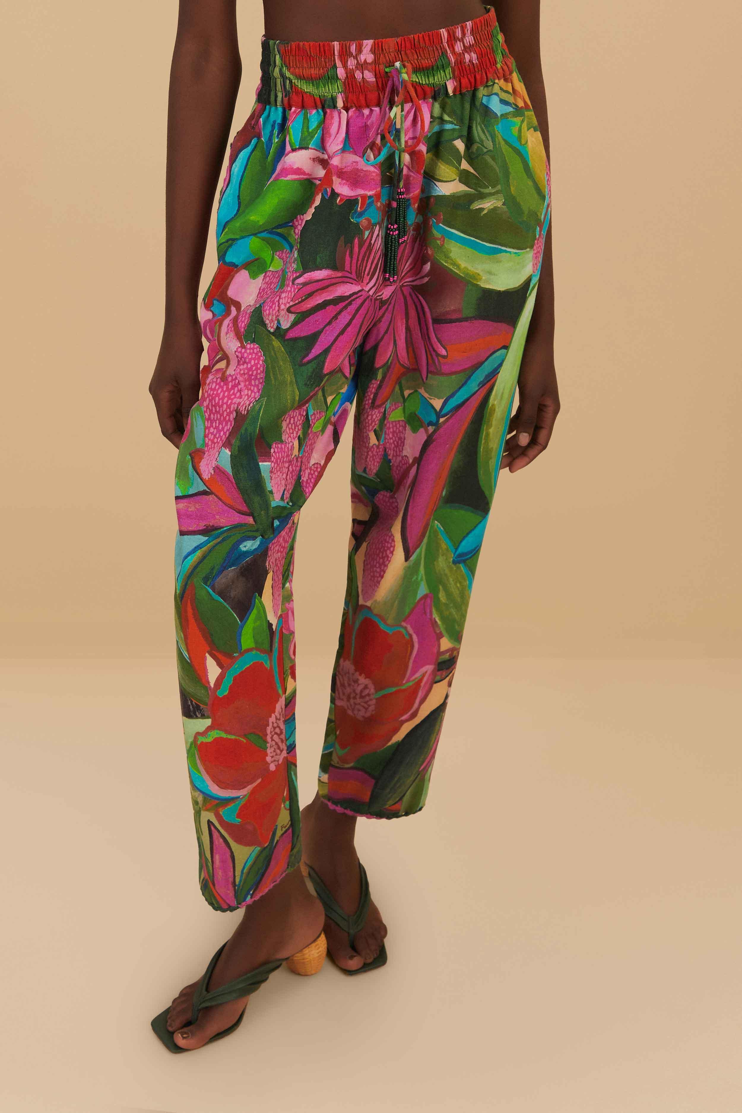 Jardin De Reve Pants, JARDIN DE REVE MULTICOLOR / L Product Image