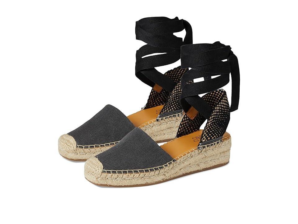 Franco Sarto Britney Ankle Strap Wedge Espadrilles Solid Fabric) Women's Sandals Product Image