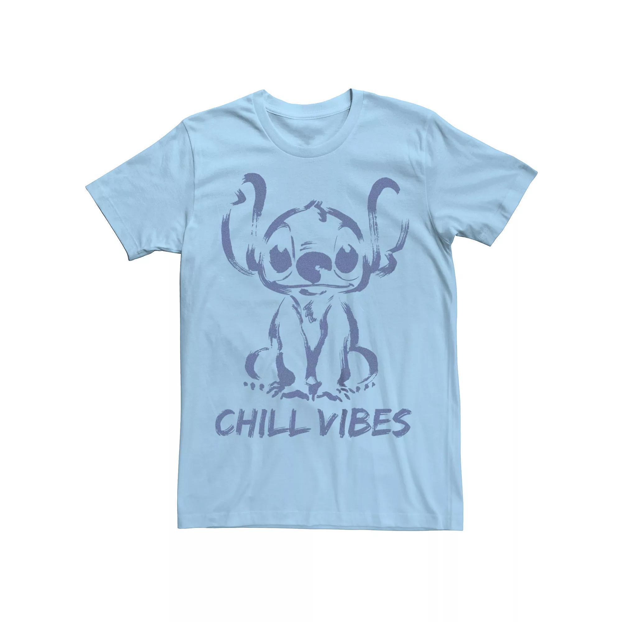 Disney's Lilo & Stitch Men's Chill Vibes Brush Tee,  Product Image