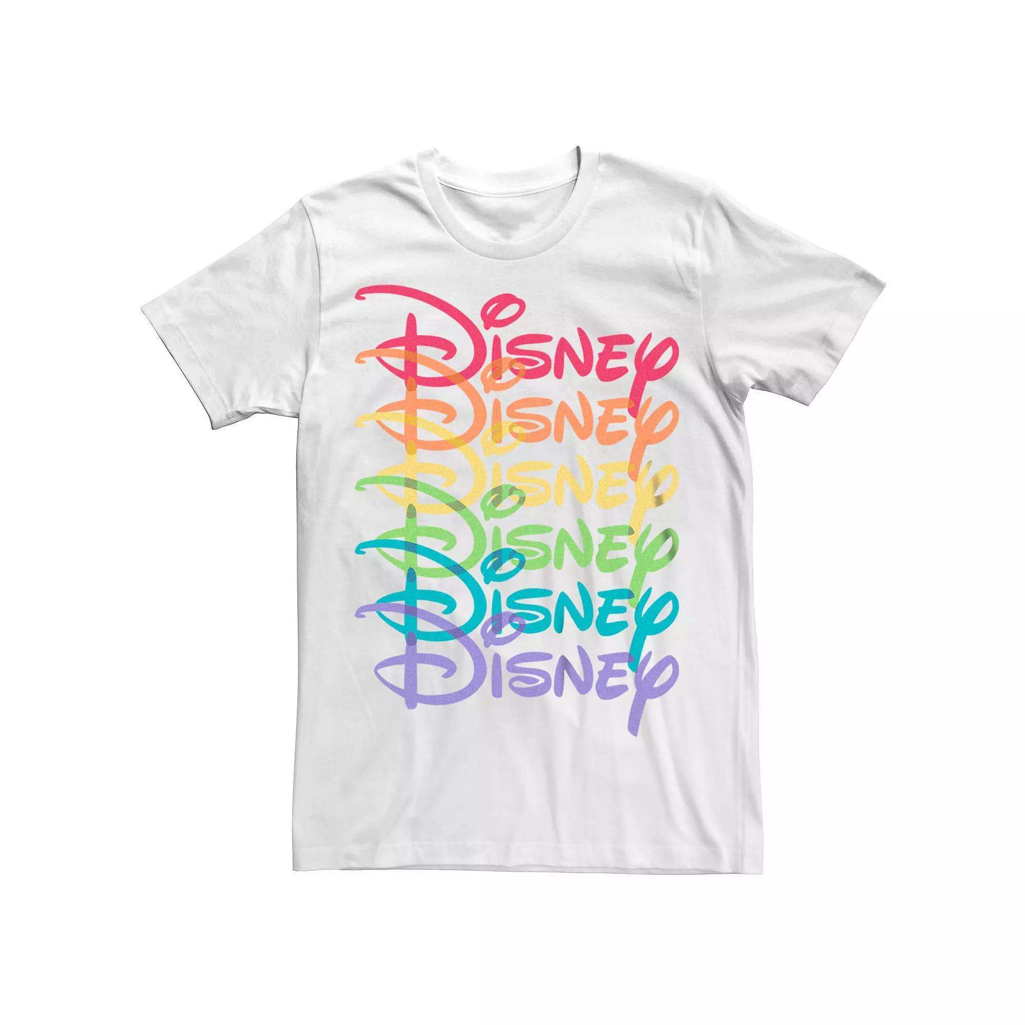 Disney's Rainbow Logo Stack Men's Graphic Tee,  Product Image