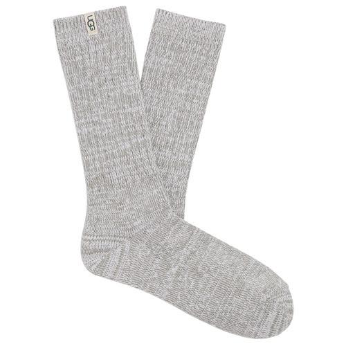 UGG Womens UGG Rib Knit Slouchy Crew Socks - Womens Grey/Black Product Image